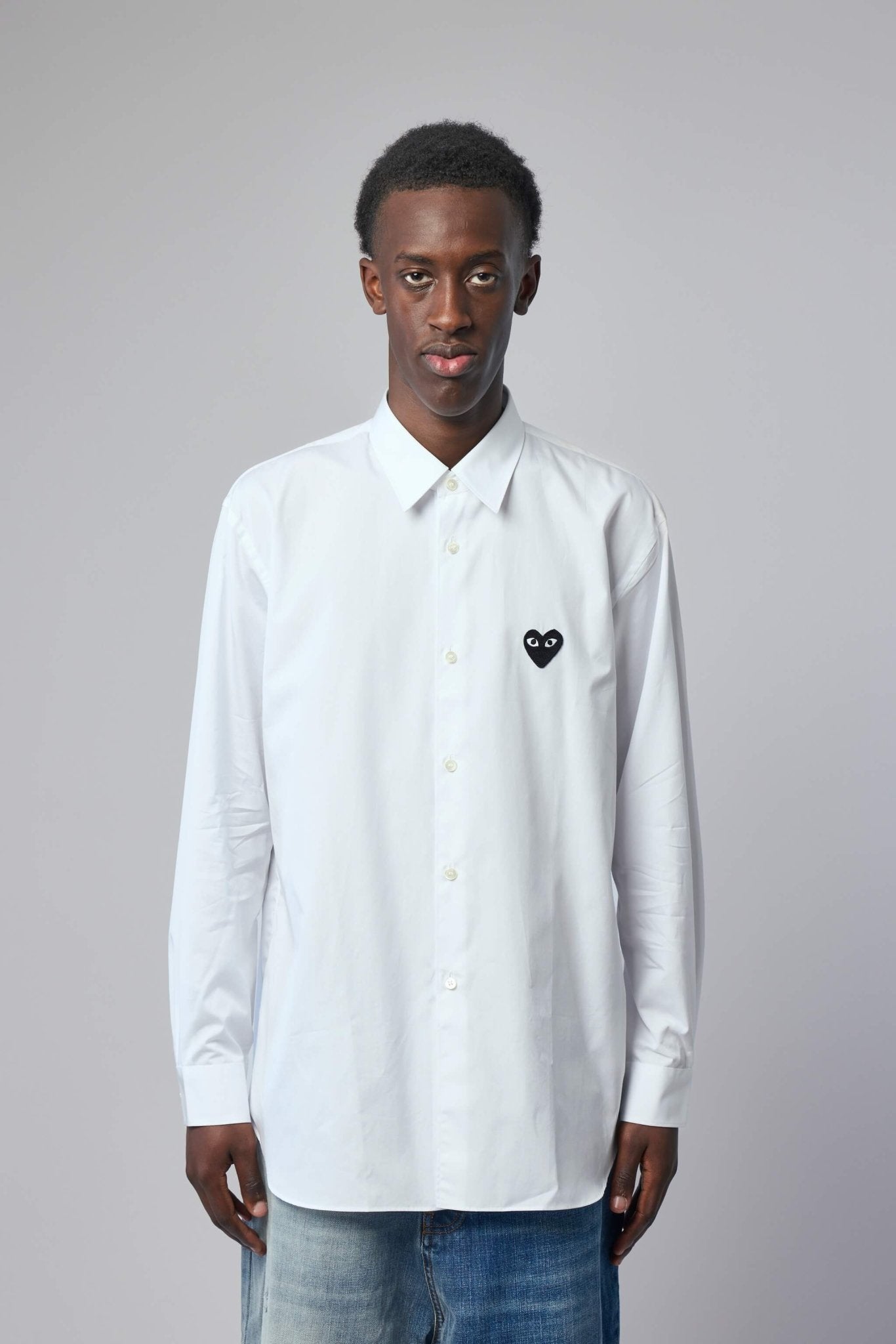 Comme des Garçons PLAY - Shirt Black Emblem Woven - LABELS