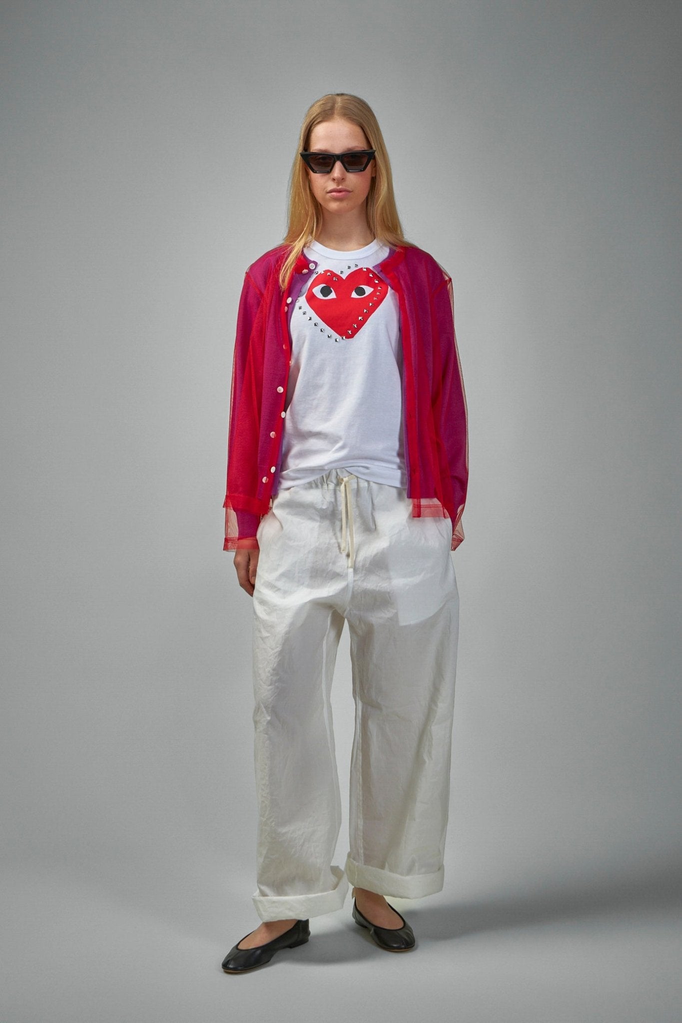 Comme des Garçons PLAY - T-Shirt Logo Stud Stud Print - LABELS