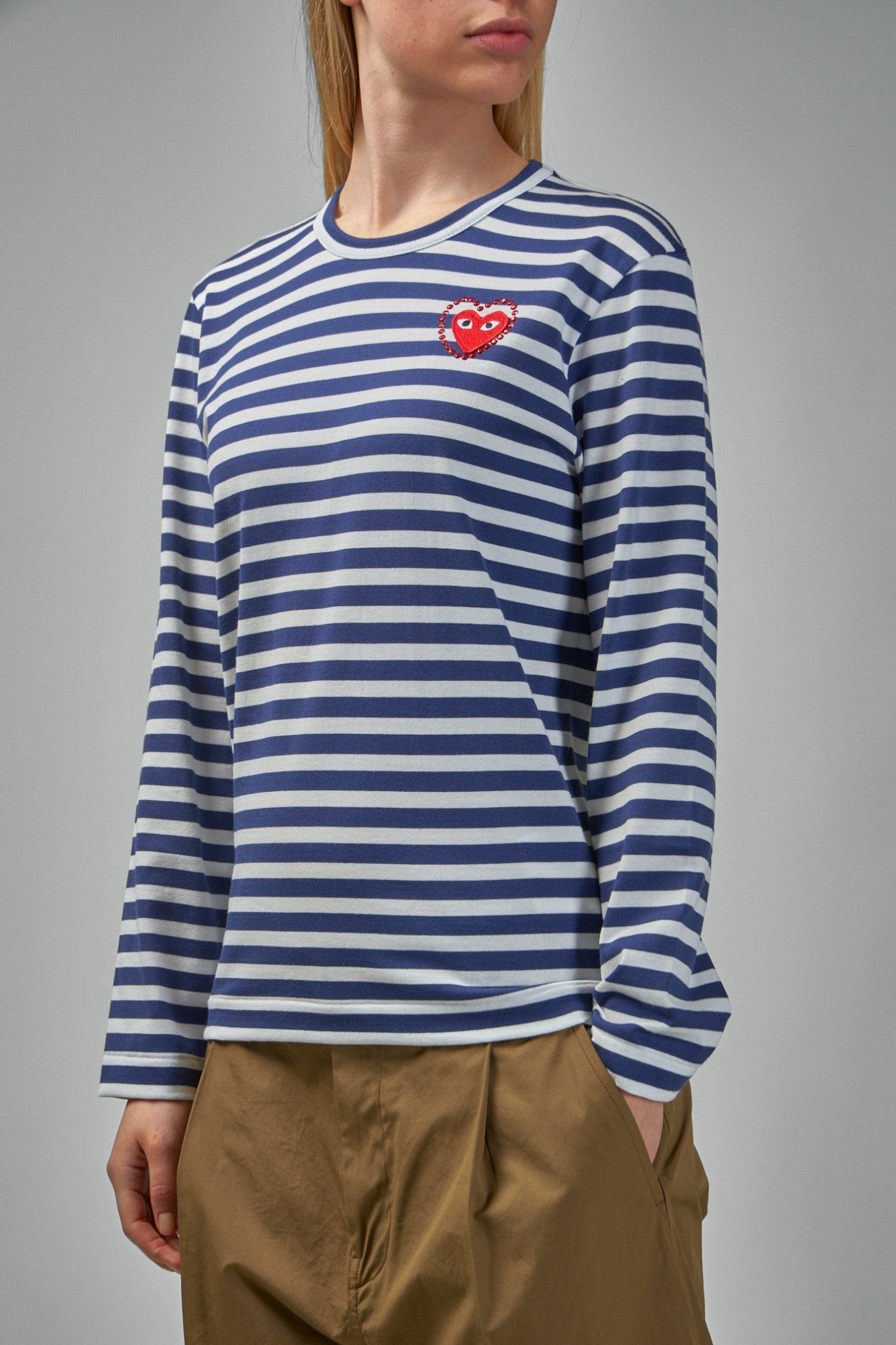 Comme des Garçons PLAY - T-Shirt Metalstone Emblem Metalstone Heart - LABELS