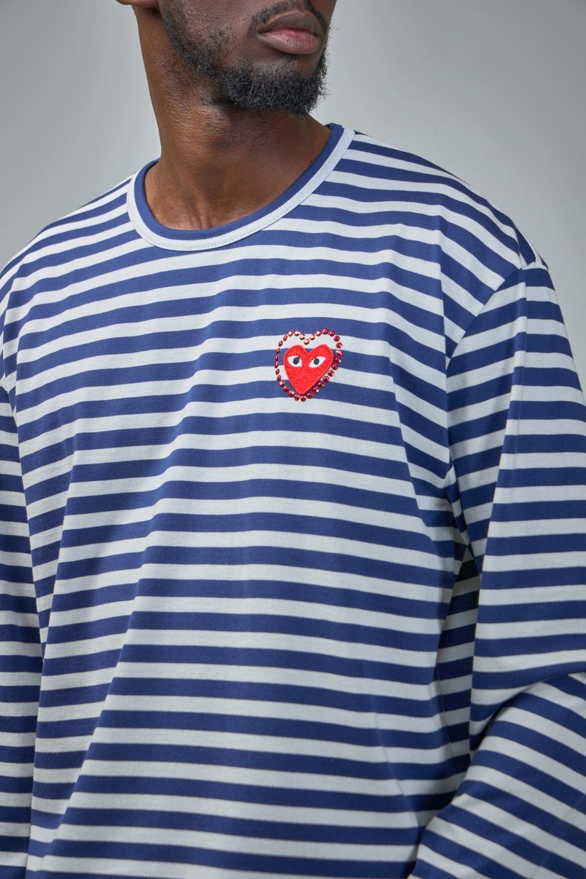 Comme des Garçons PLAY - T-Shirt Metalstone Emblem Metalstone Heart - LABELS