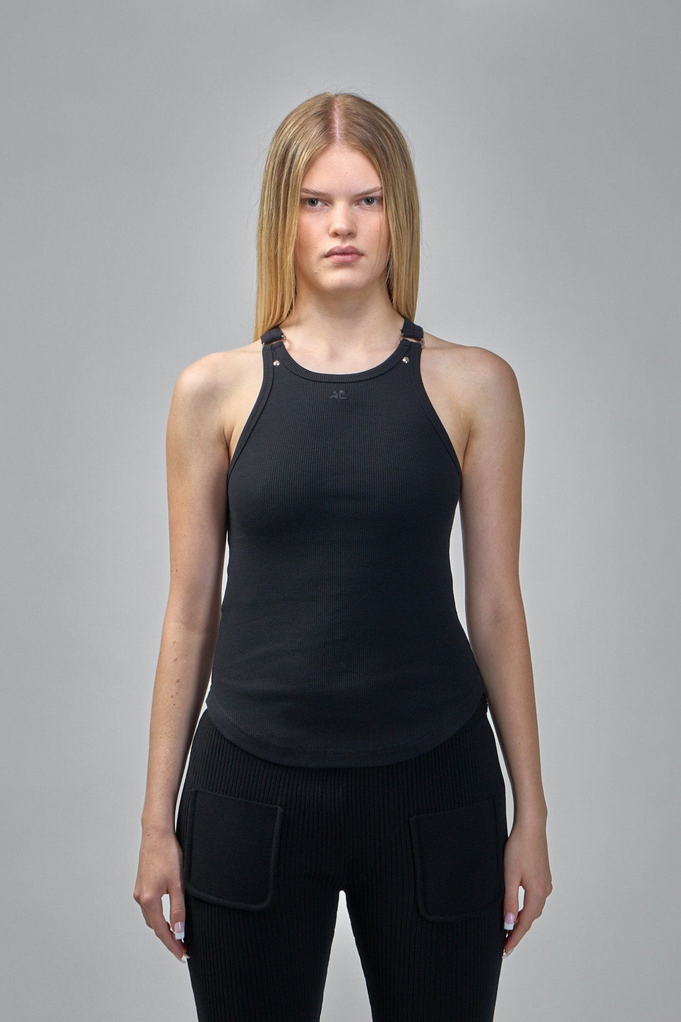 Courrèges Tank Tops - Pointy Buckle Rib Knit – LABELS