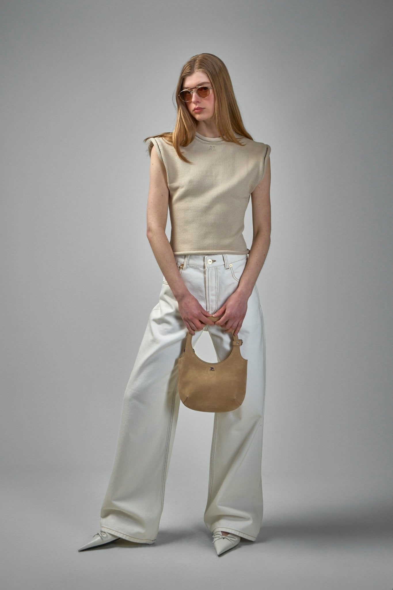 Courrèges - Cropped Sleeveless Sweater - LABELS