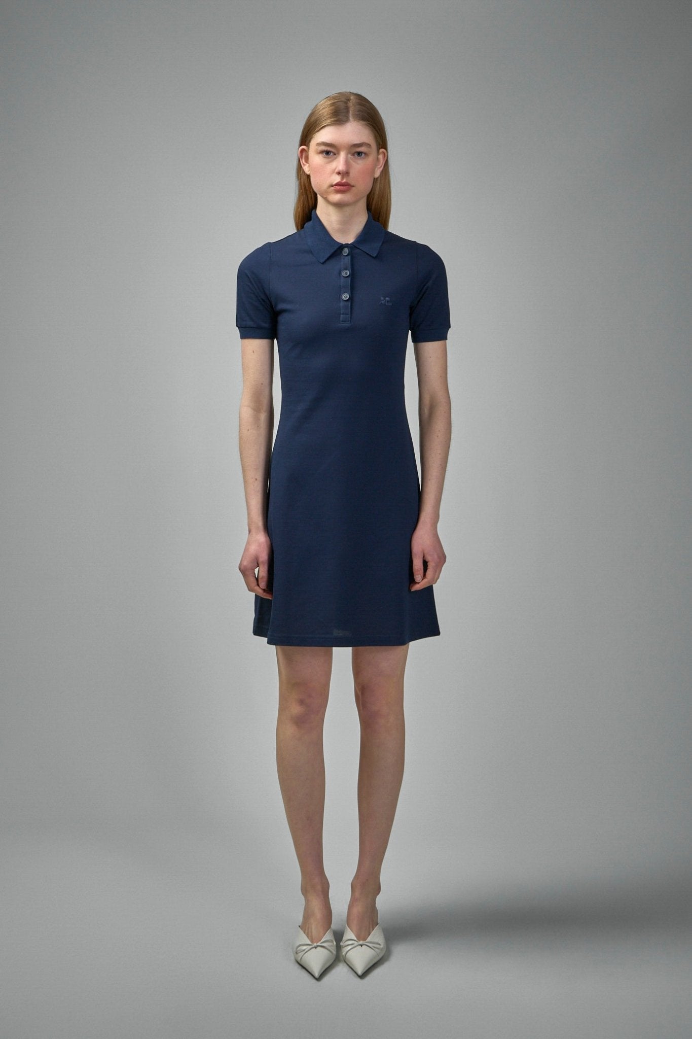 courreges blue dress Courreges Cut-out Mini Dress