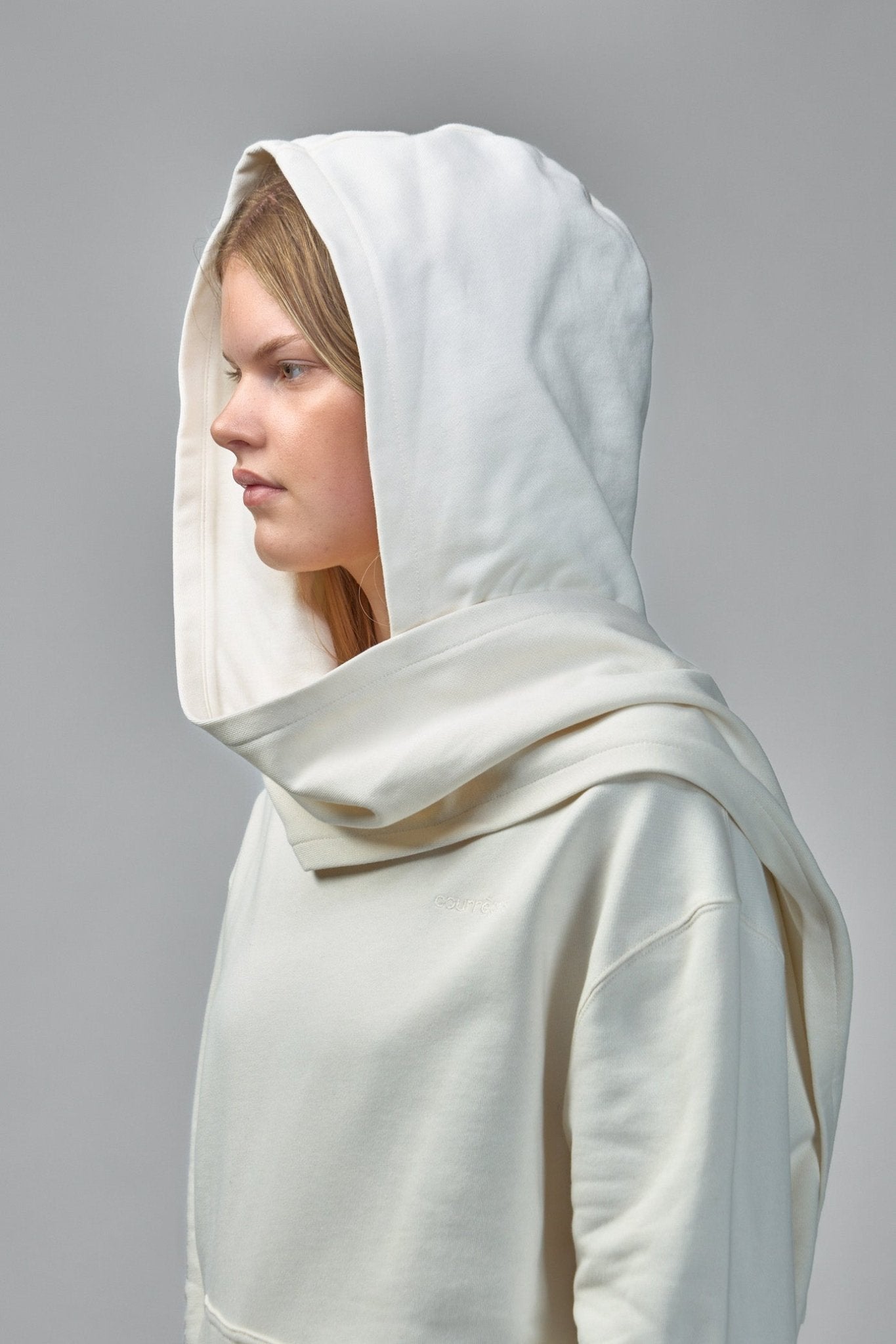 Courrèges - Hoodie and Scarf Embroidered - LABELS