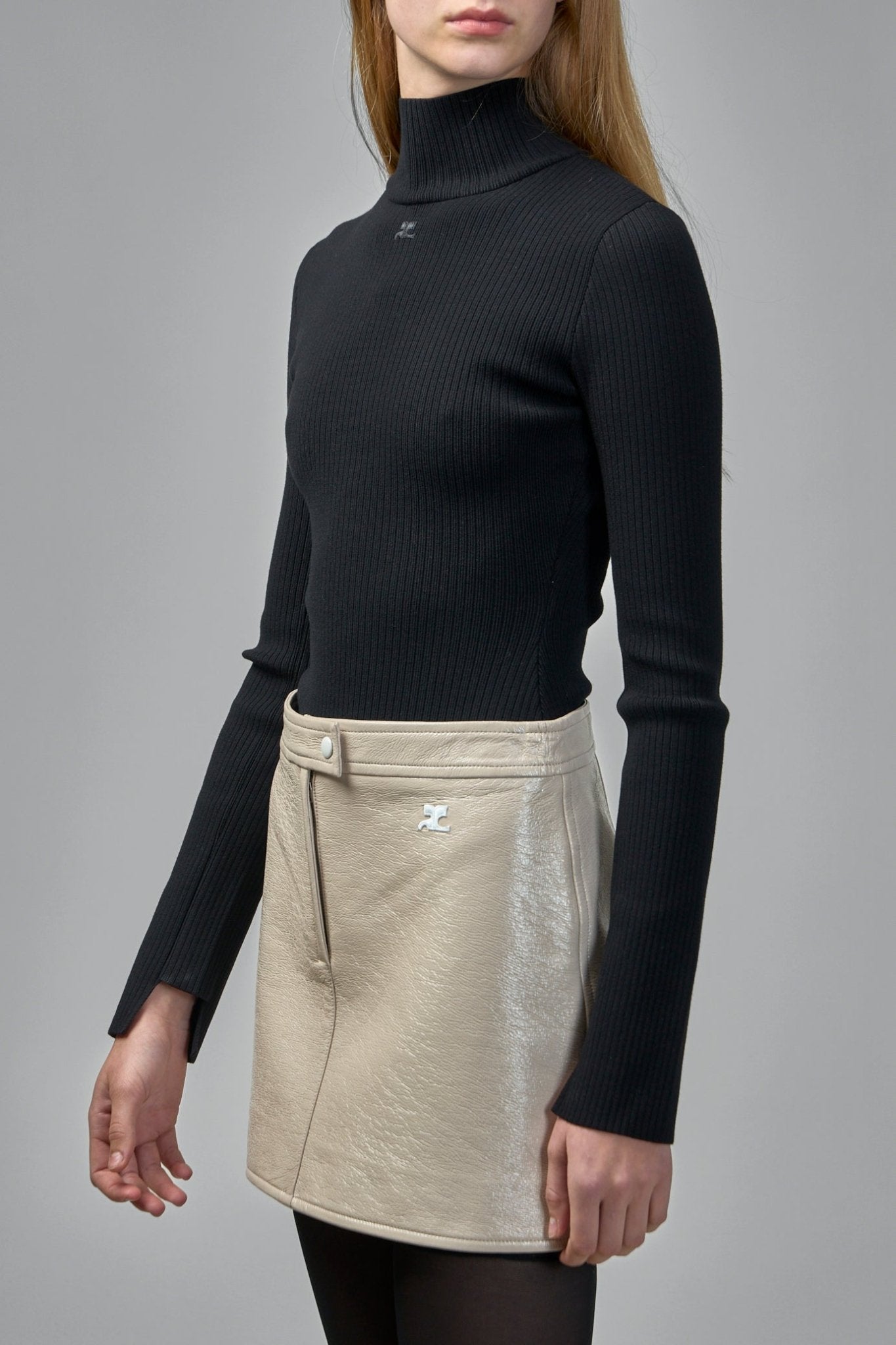 Courrèges - Mockneck Ribbed Bodysuit - LABELS