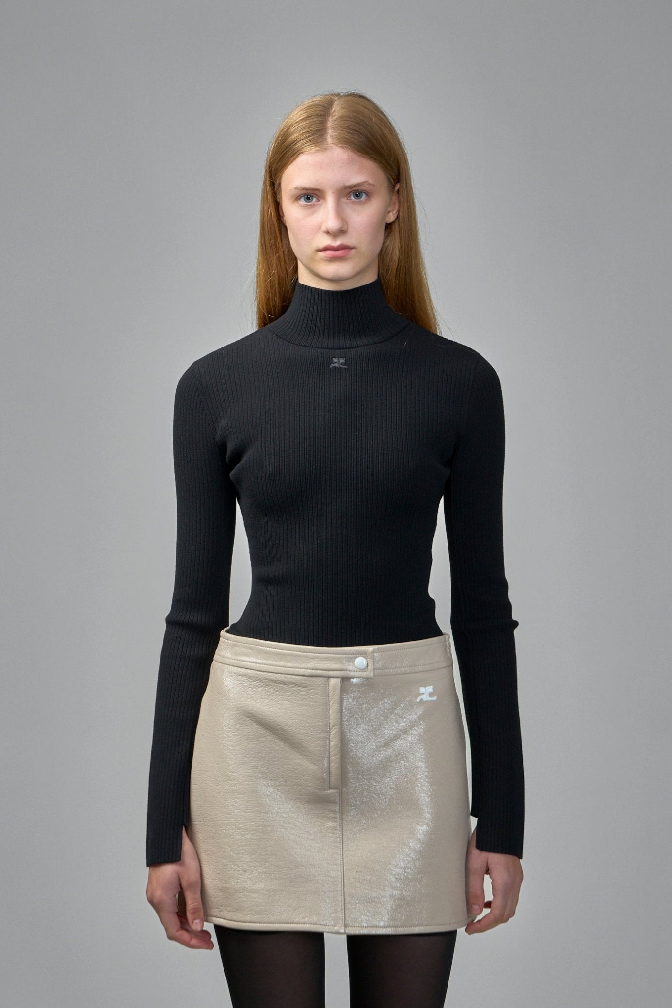 Courrèges - Mockneck Ribbed Bodysuit - LABELS