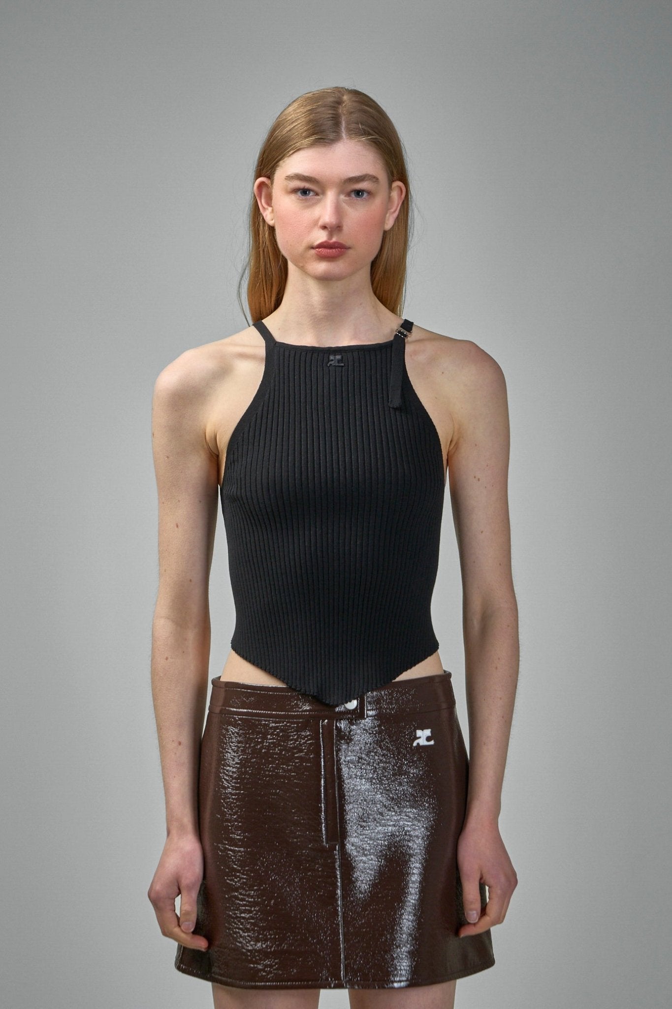 Courrèges Tank Tops - Pointy Buckle Rib Knit – LABELS