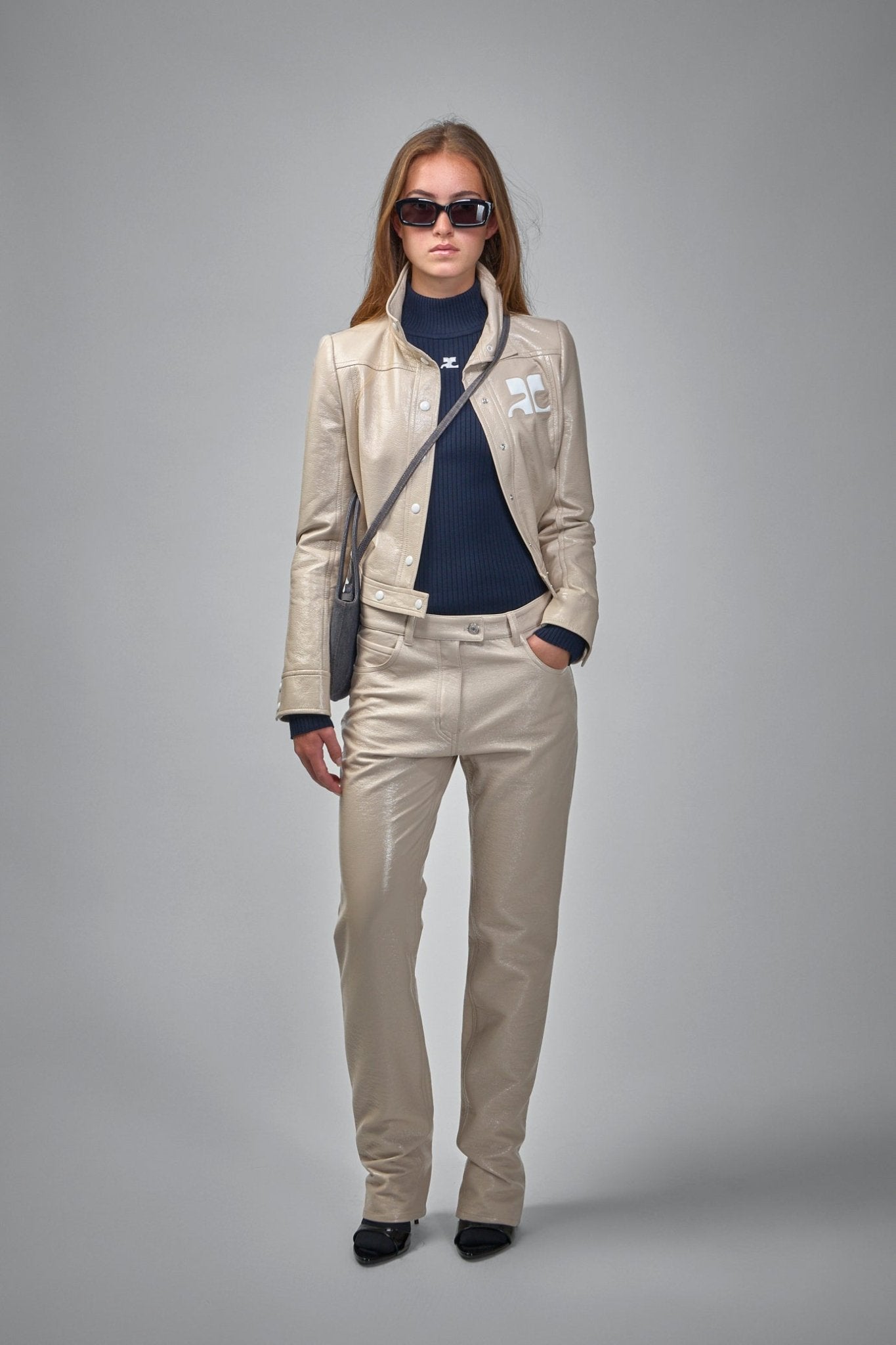 Leather Pant Vinyl Pants Beige Courrges Straight Pants Reedition Vinyl Style LABELS Leather Pant Vinyl Pants Beige Courrges Straight Pants Reedition Vinyl Style LABELS