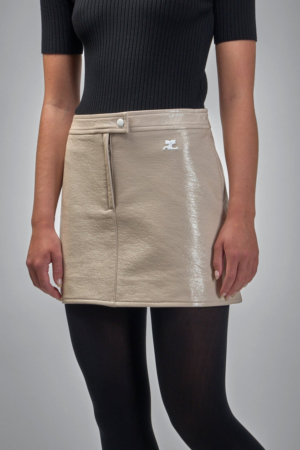 Courrèges - Reedition Vinyl Mini Skirt - LABELS