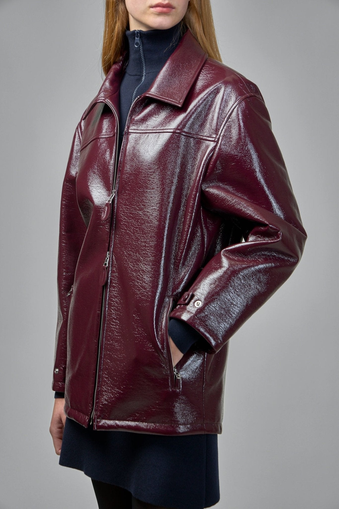 Courrèges - Shiny Bomber Jacket Belted Waist - LABELS