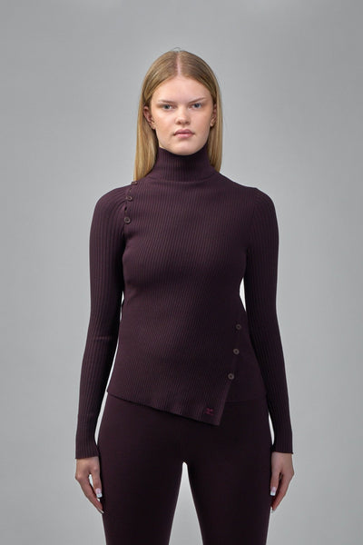 Sweater Oblique Buttoned