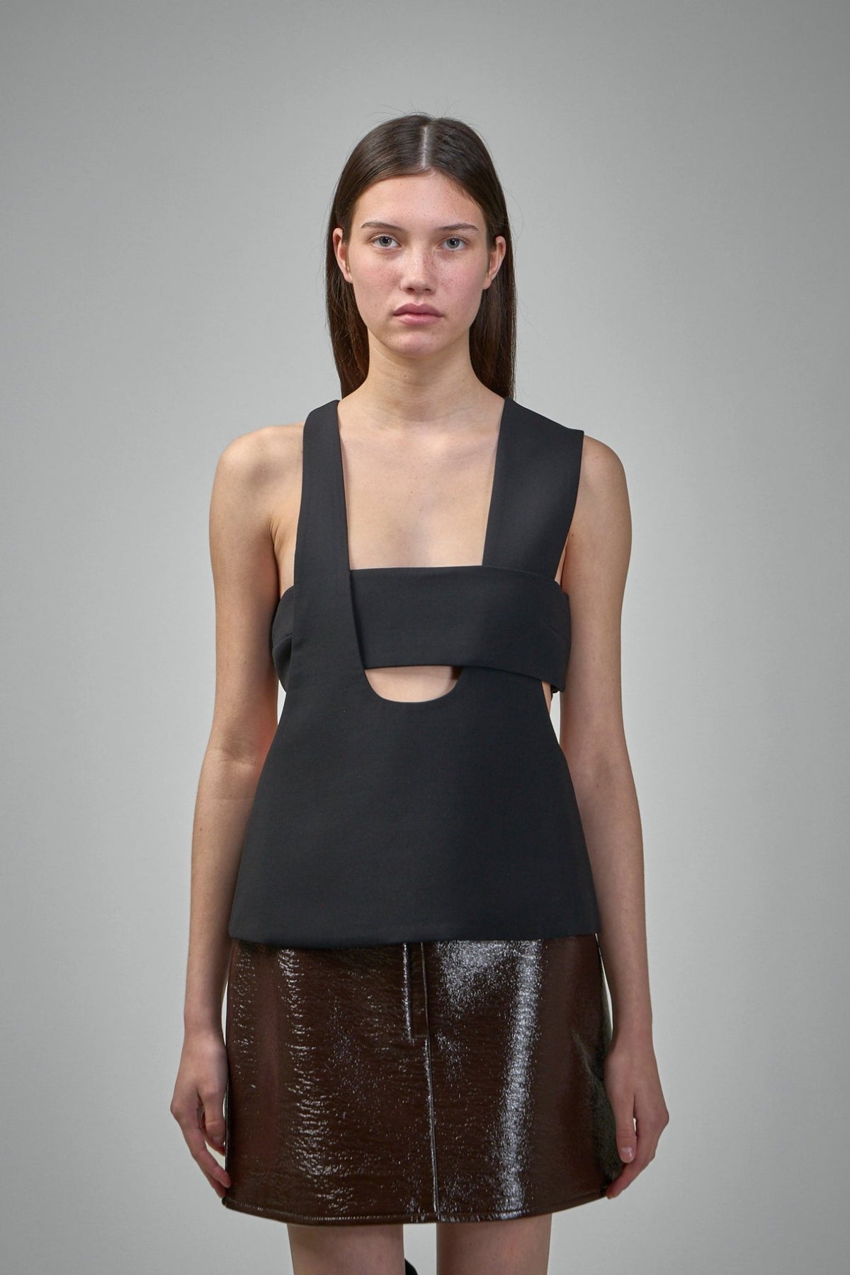 Courrèges tank tops - Top Infinity Polywool in asymmetrical design