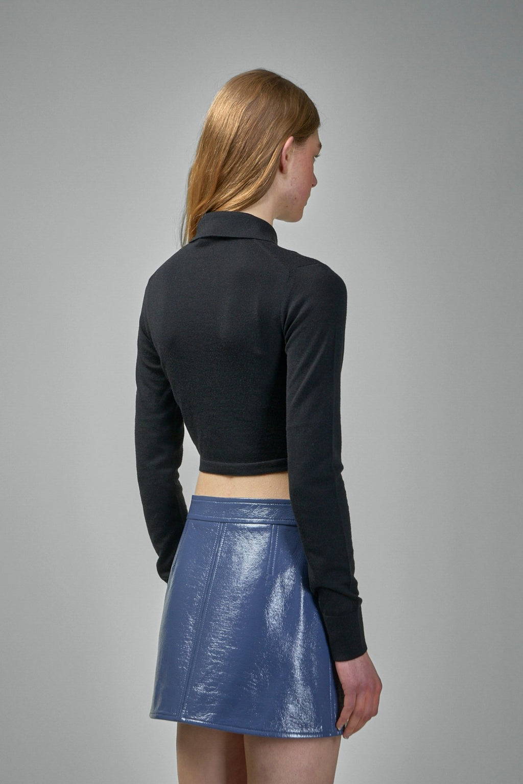 Courrèges - Twist Light Wool Cropped Polo - LABELS