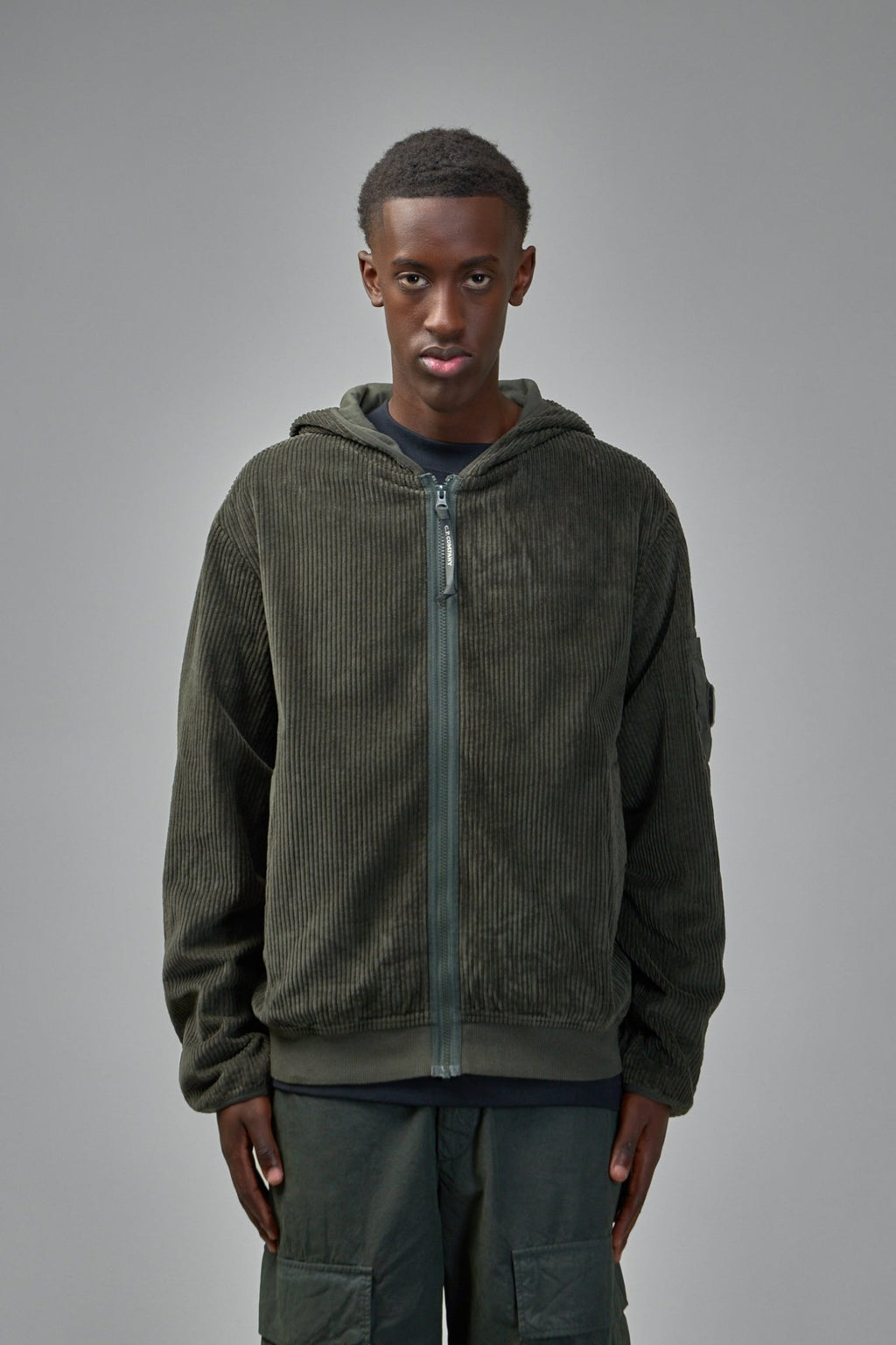 C.P. Company - Corduroy Lens Zip Hoodie - LABELS