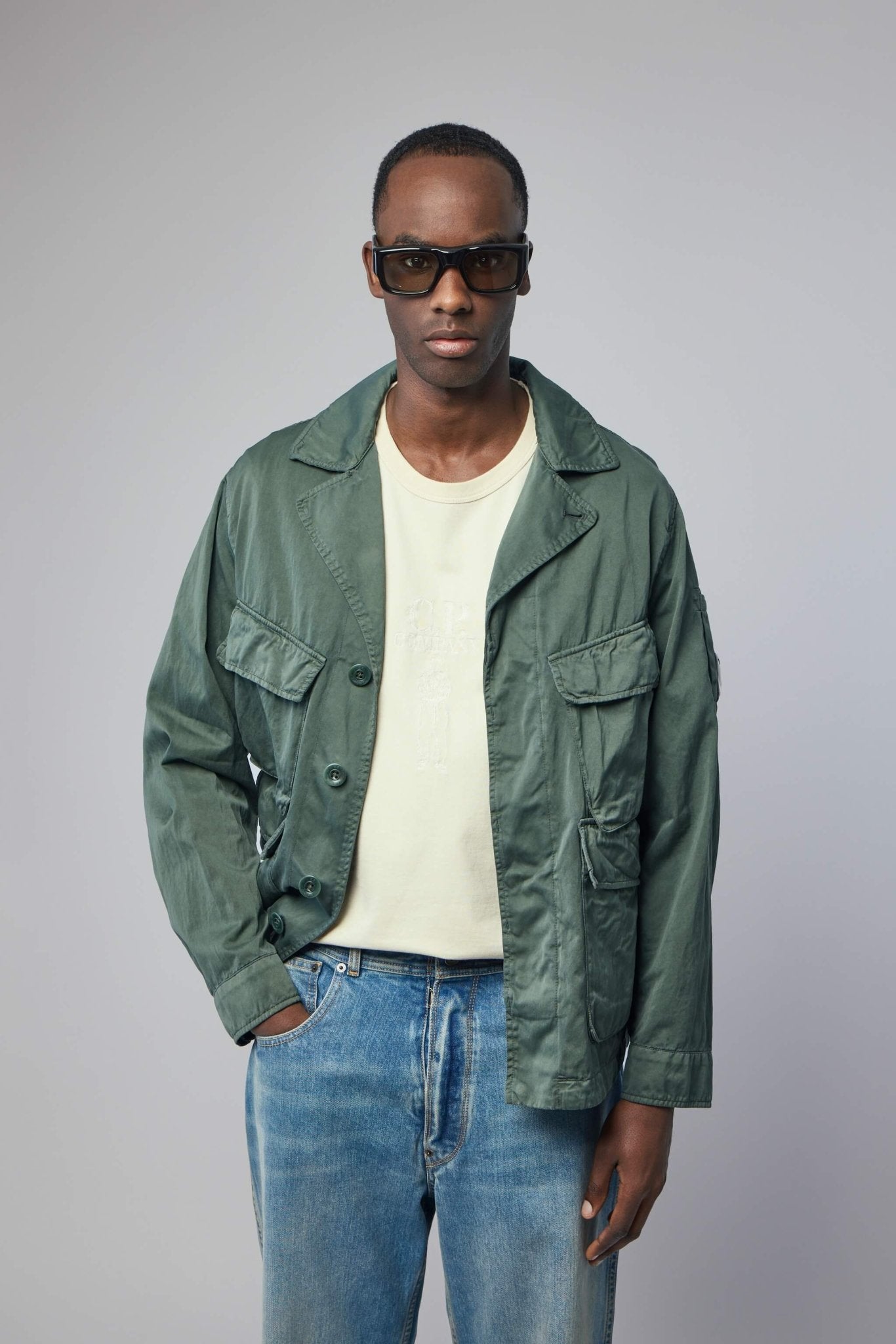 ジャケット・アウター C.P. COMPANY COTTON OVERSHIRT 23SS L C.P. Company Jackets - Cotton Overshirt – LABELS