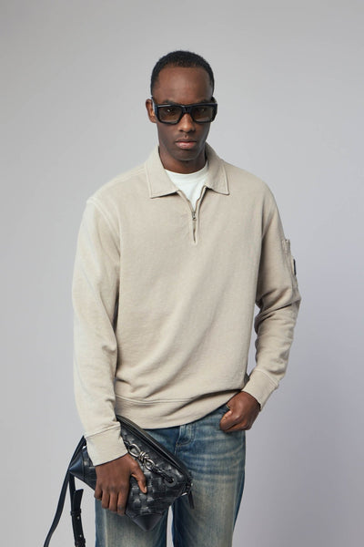 Polo Collar Sweatshirt