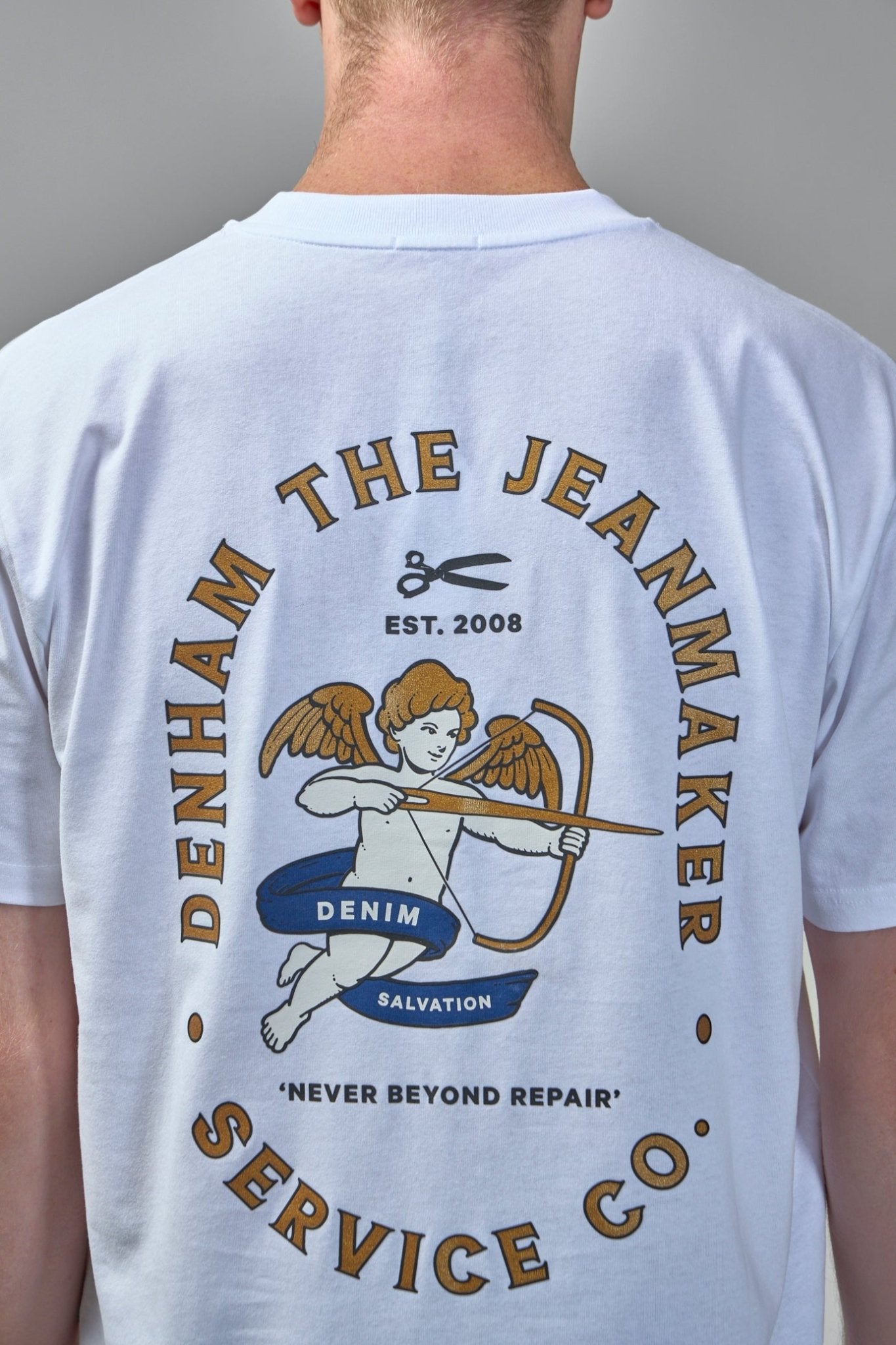 Denham - Cupid Tee HCJ White - Relaxed Fit - LABELS