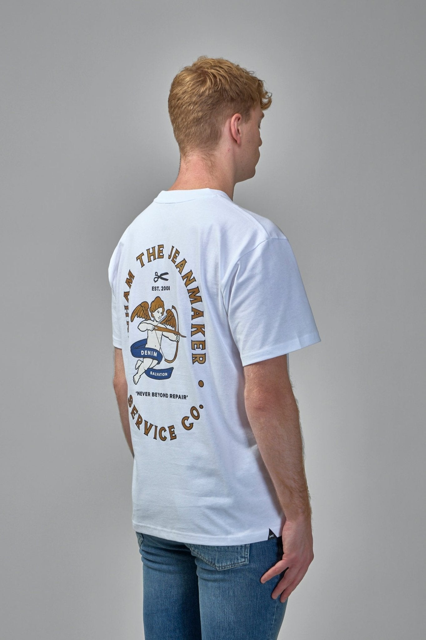 Denham - Cupid Tee HCJ White - Relaxed Fit - LABELS