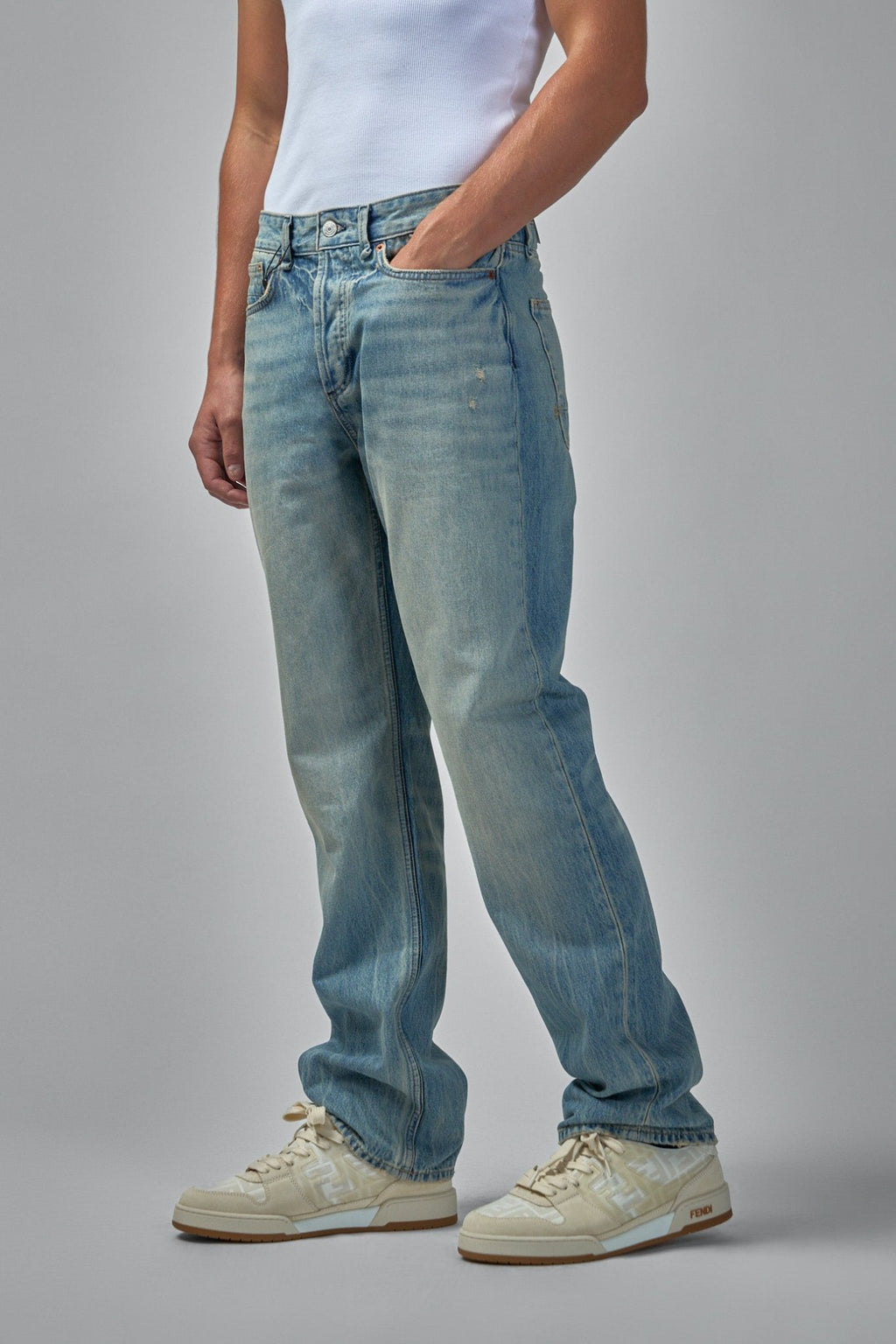 Denham - Dagger Mid Blue - Relaxed Fit - LABELS