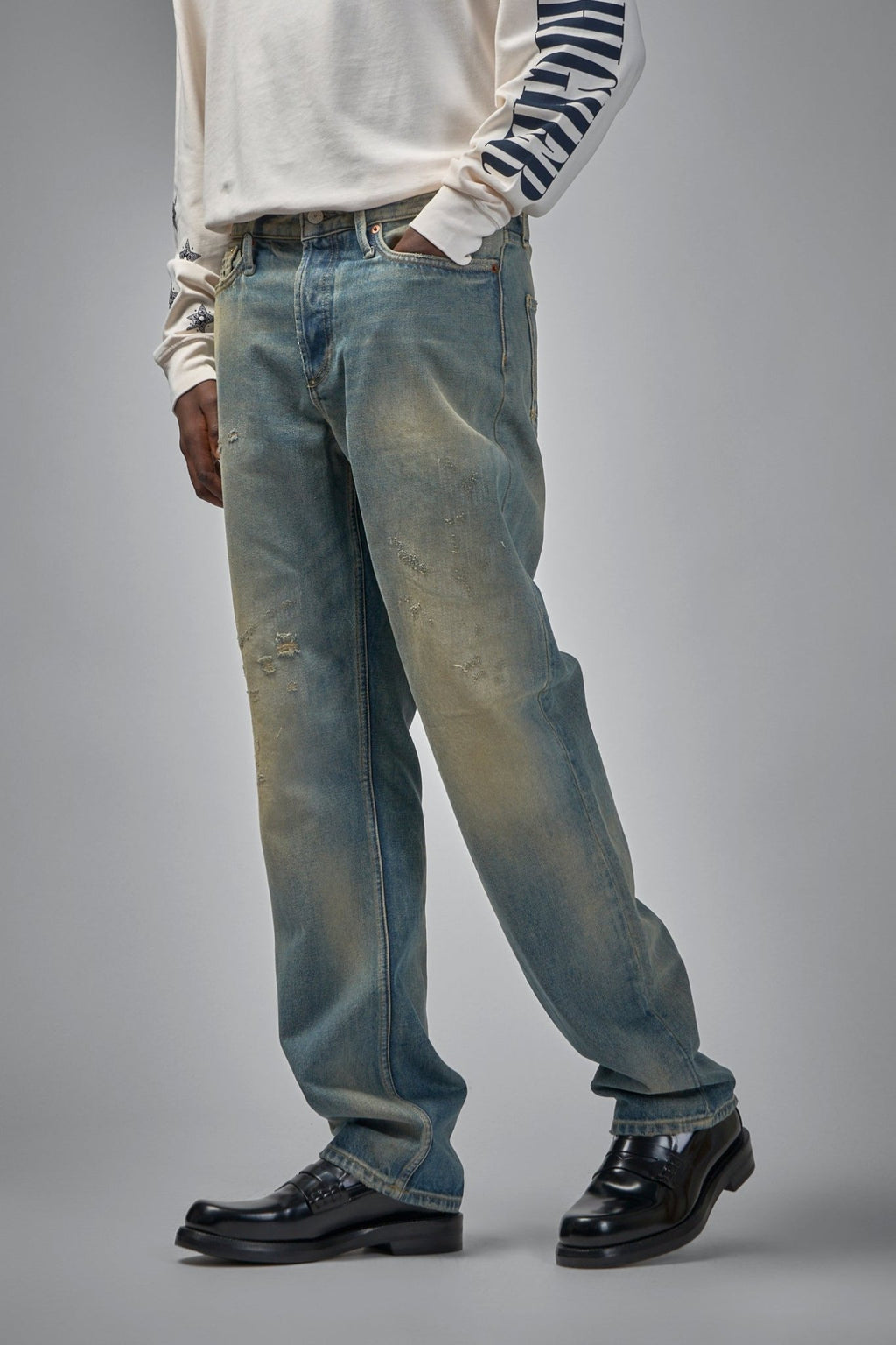 Denham - Dagger R Harold Mid Blue - Relaxed Fit - LABELS