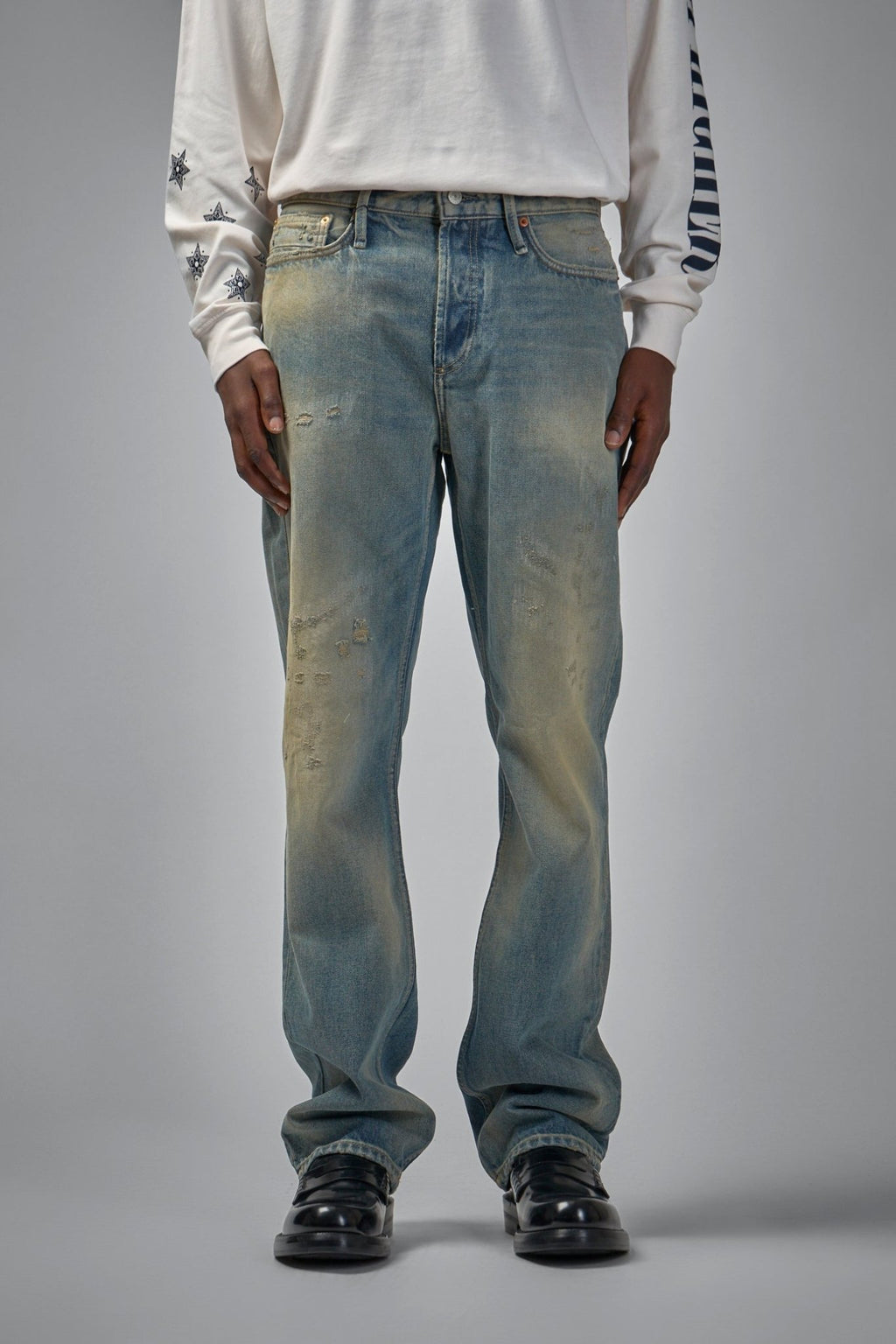 Denham - Dagger R Harold Mid Blue - Relaxed Fit - LABELS