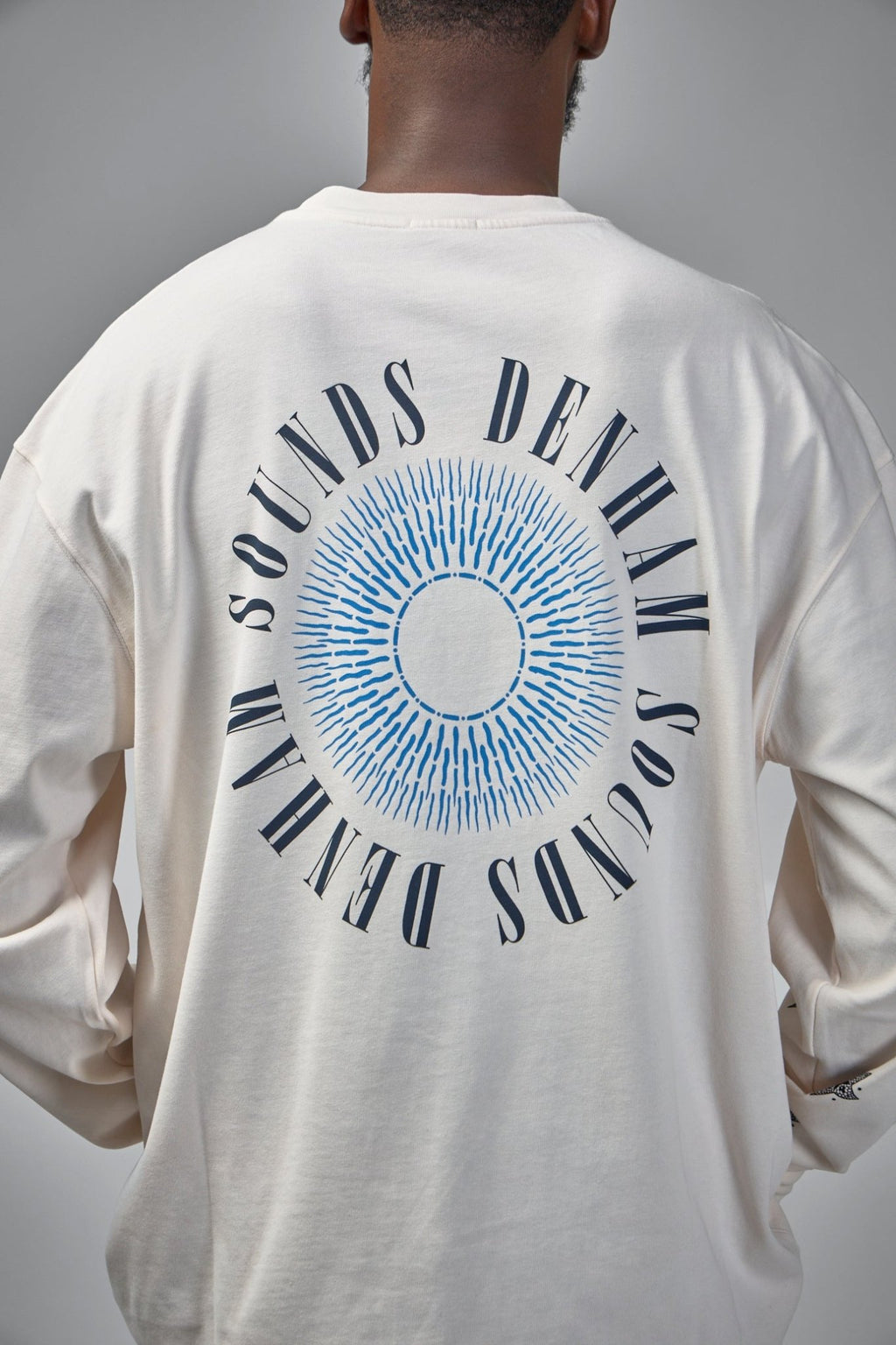 Denham - Denham Sounds Long Sleeve Tee White - Boxy Fit - LABELS