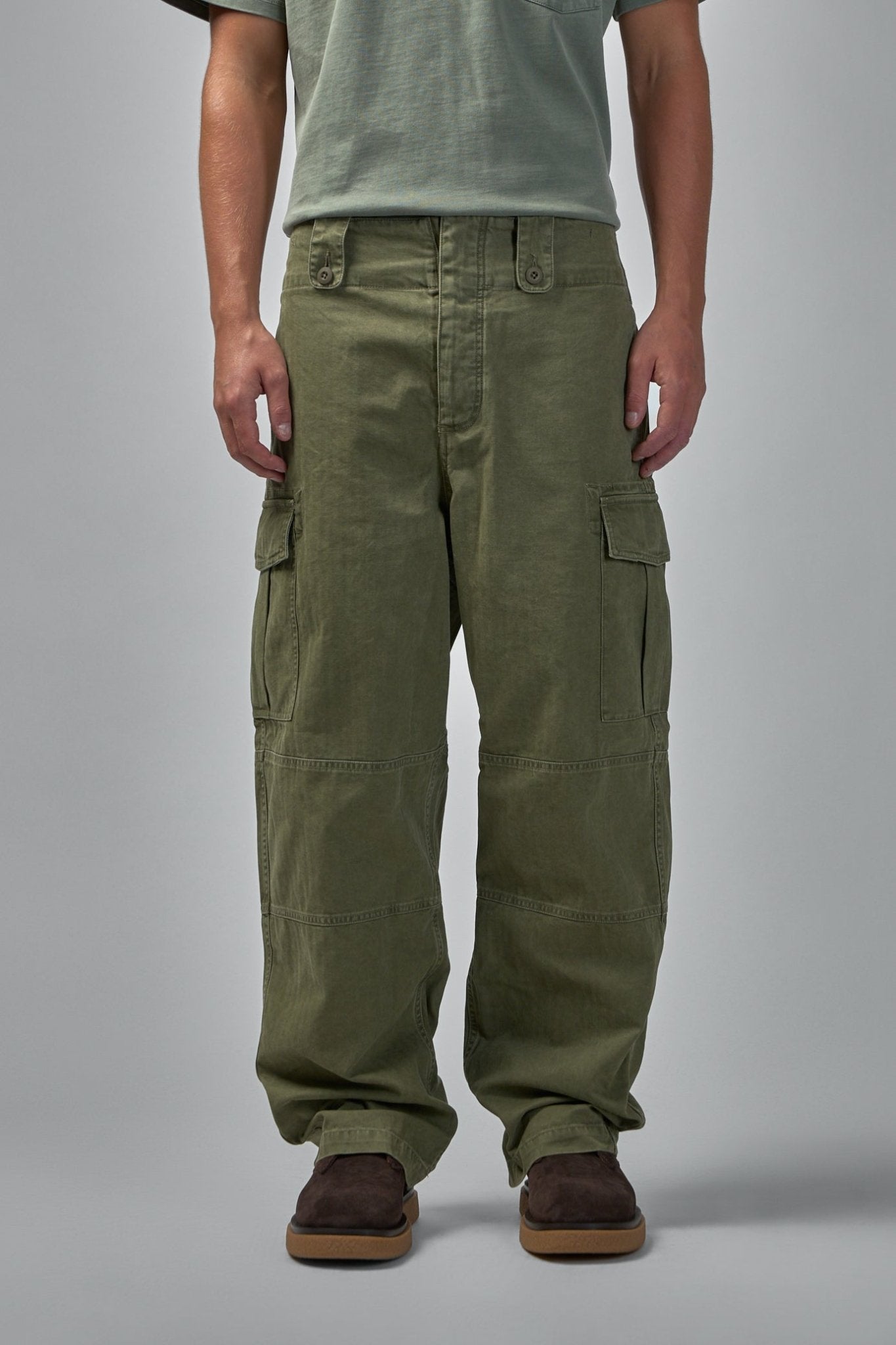 Denham - S03 Utility Pant Green - Wide Fit - LABELS