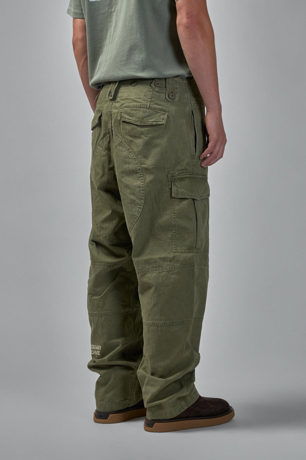 Denham - S03 Utility Pant Green - Wide Fit - LABELS