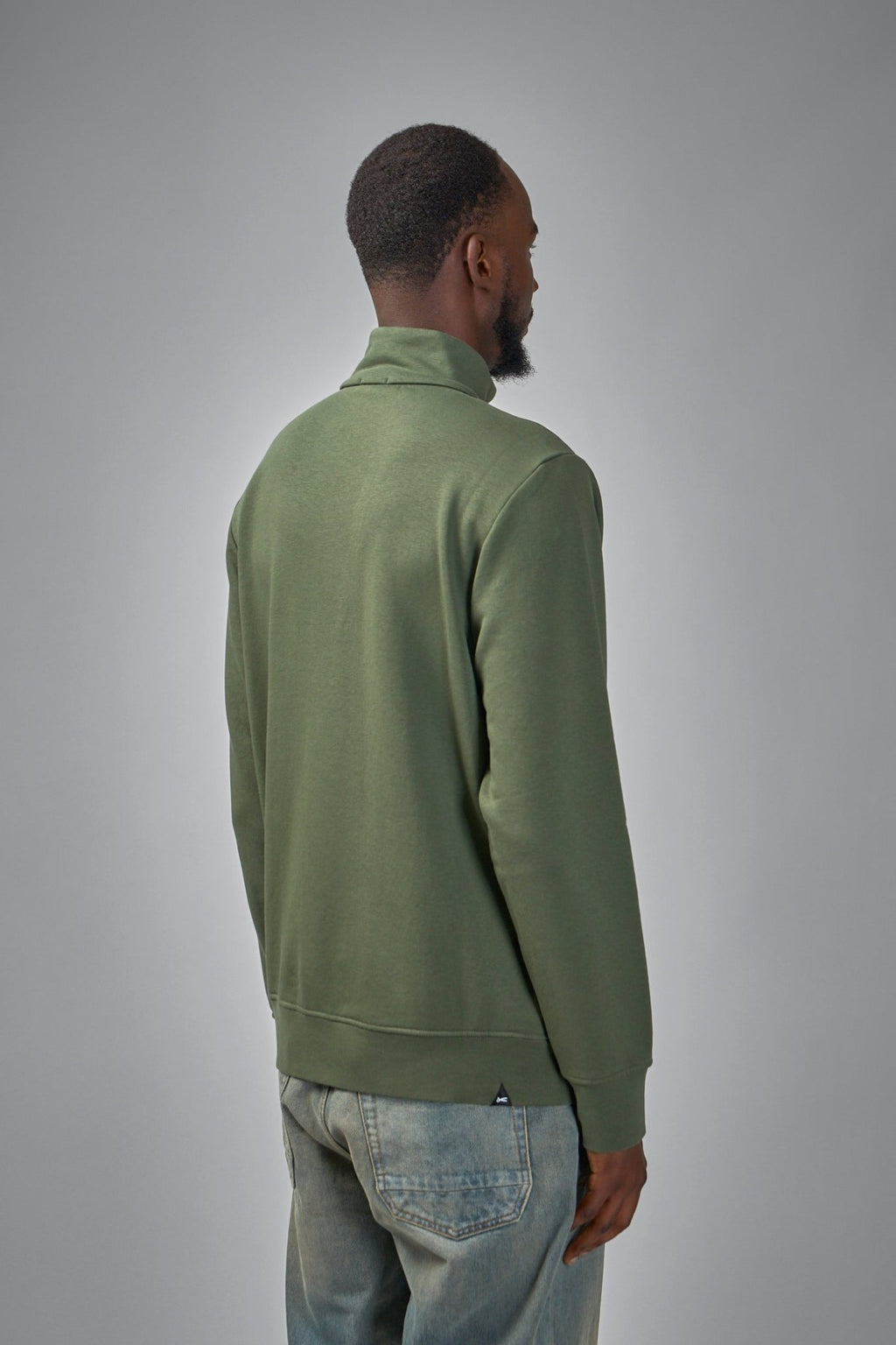 Denham - Scissor Half Zip Deep Green - Regular Fit - LABELS