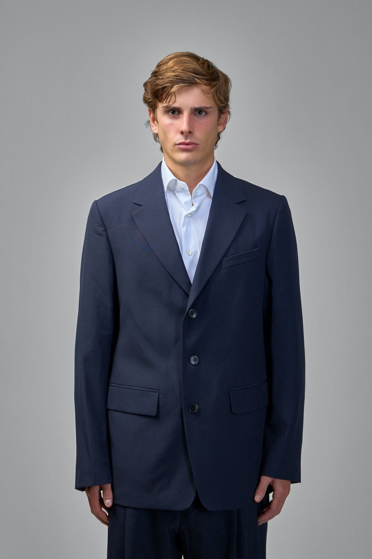 Dries Van Noten Blazers Buford Blazer in navy wool, front view
