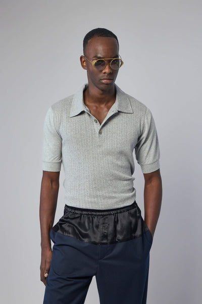 Pointelle Jacquard Polo