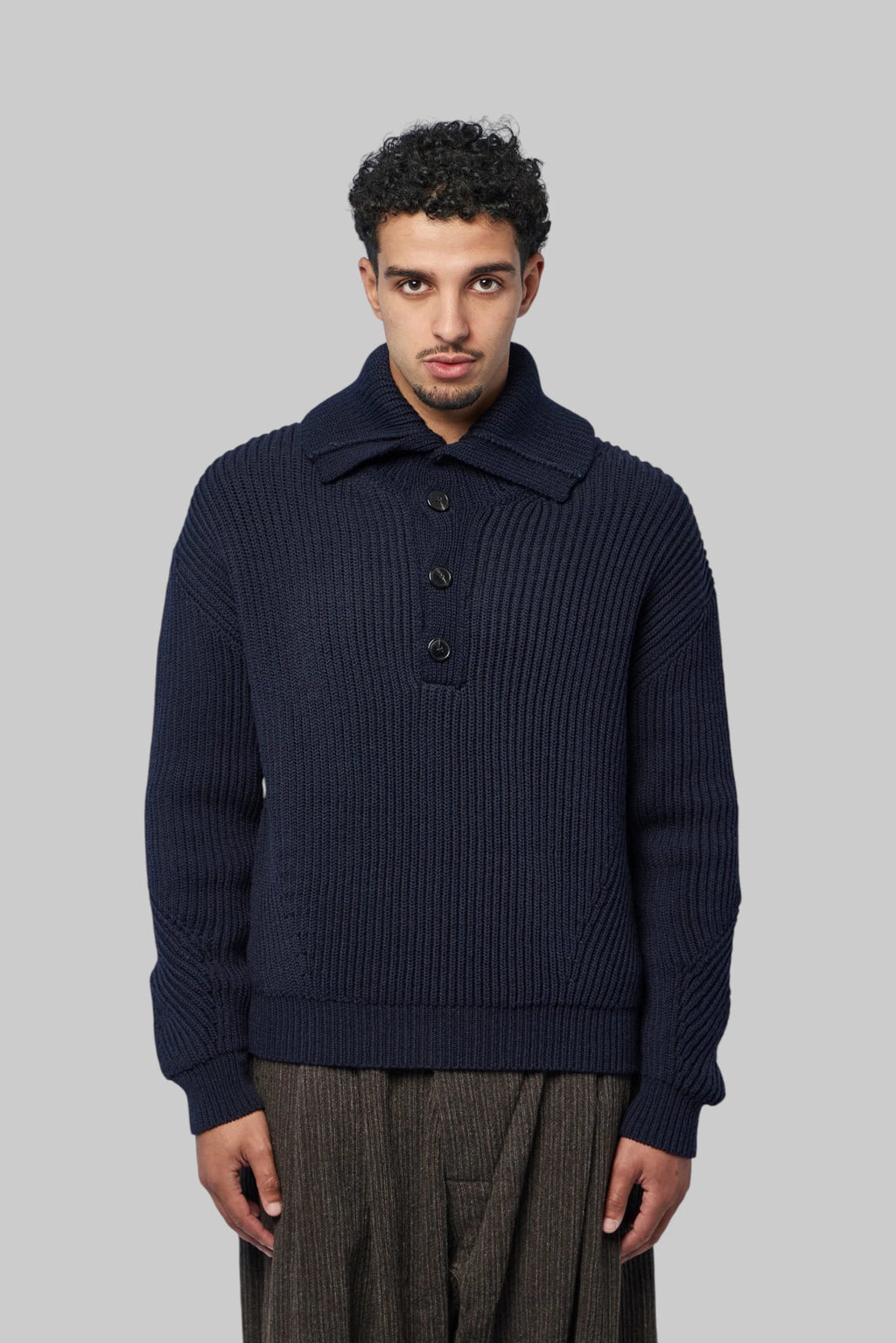 Dries Van Noten - Mallawi Ribbed Polo Jumper - LABELS