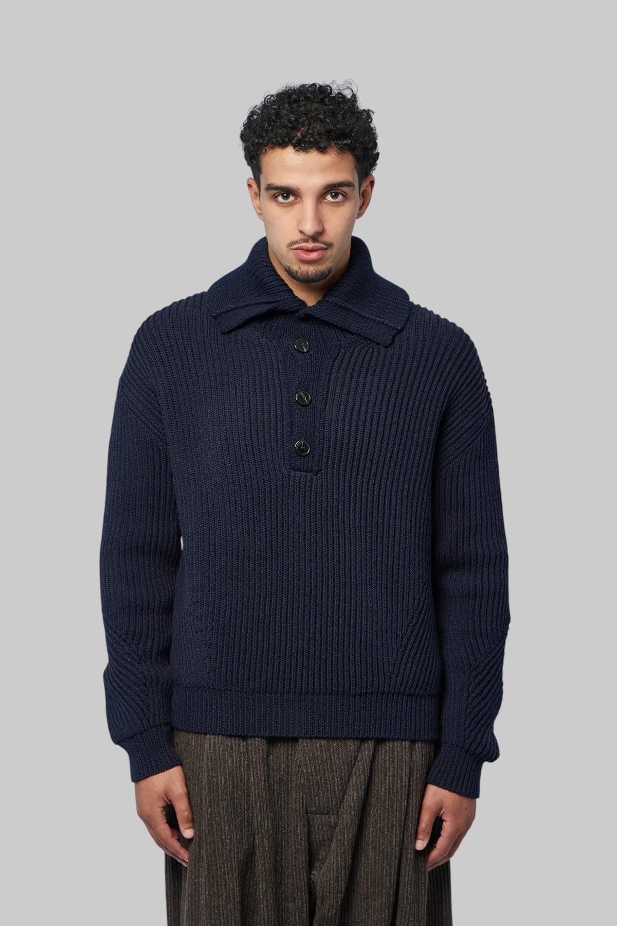 Dries Van Noten - Mallawi Ribbed Polo Jumper - LABELS