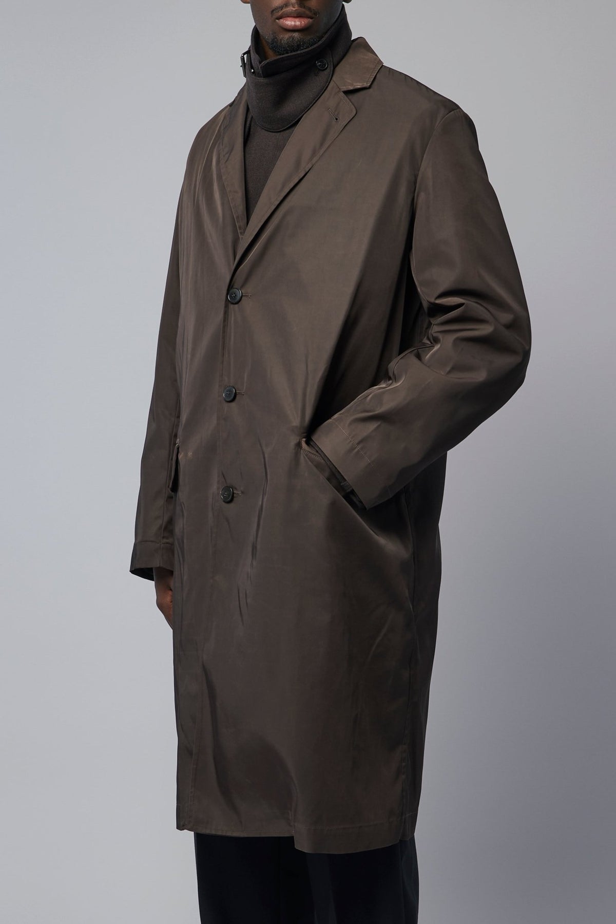 Back view of Dries Van Noten M.W. Coat showing clean tailored lines