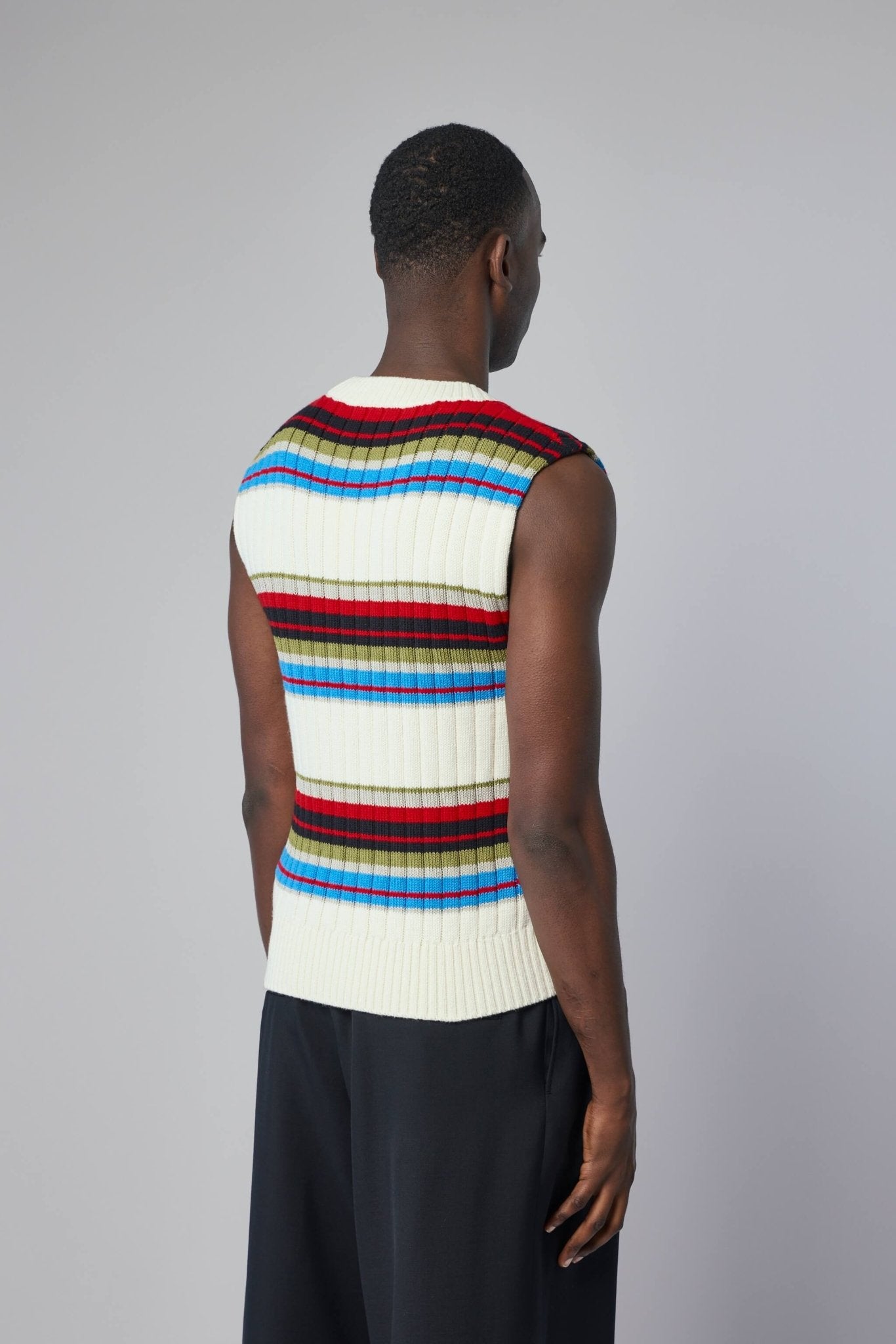 Dries Van Noten - Striped Sleeveless Sweater - LABELS