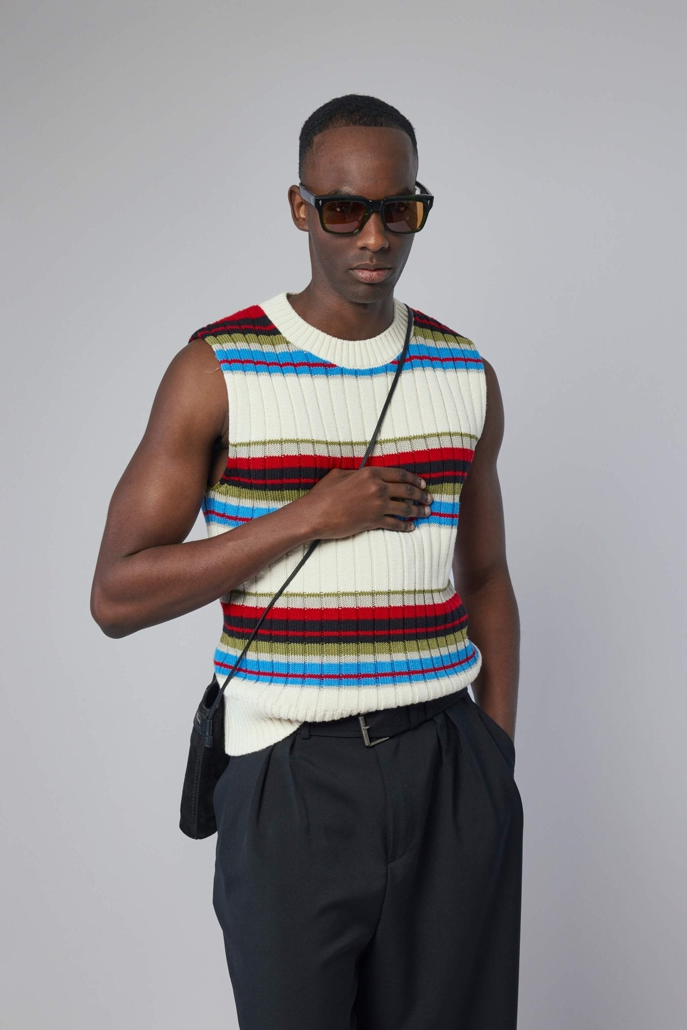 Dries Van Noten - Striped Sleeveless Sweater - LABELS