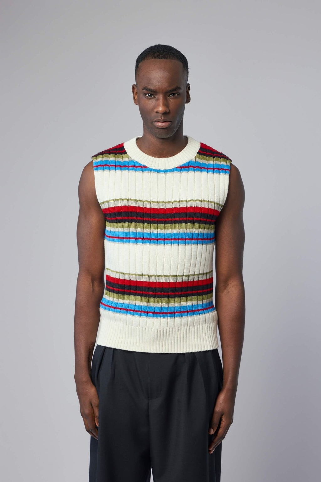 Dries Van Noten - Striped Sleeveless Sweater - LABELS