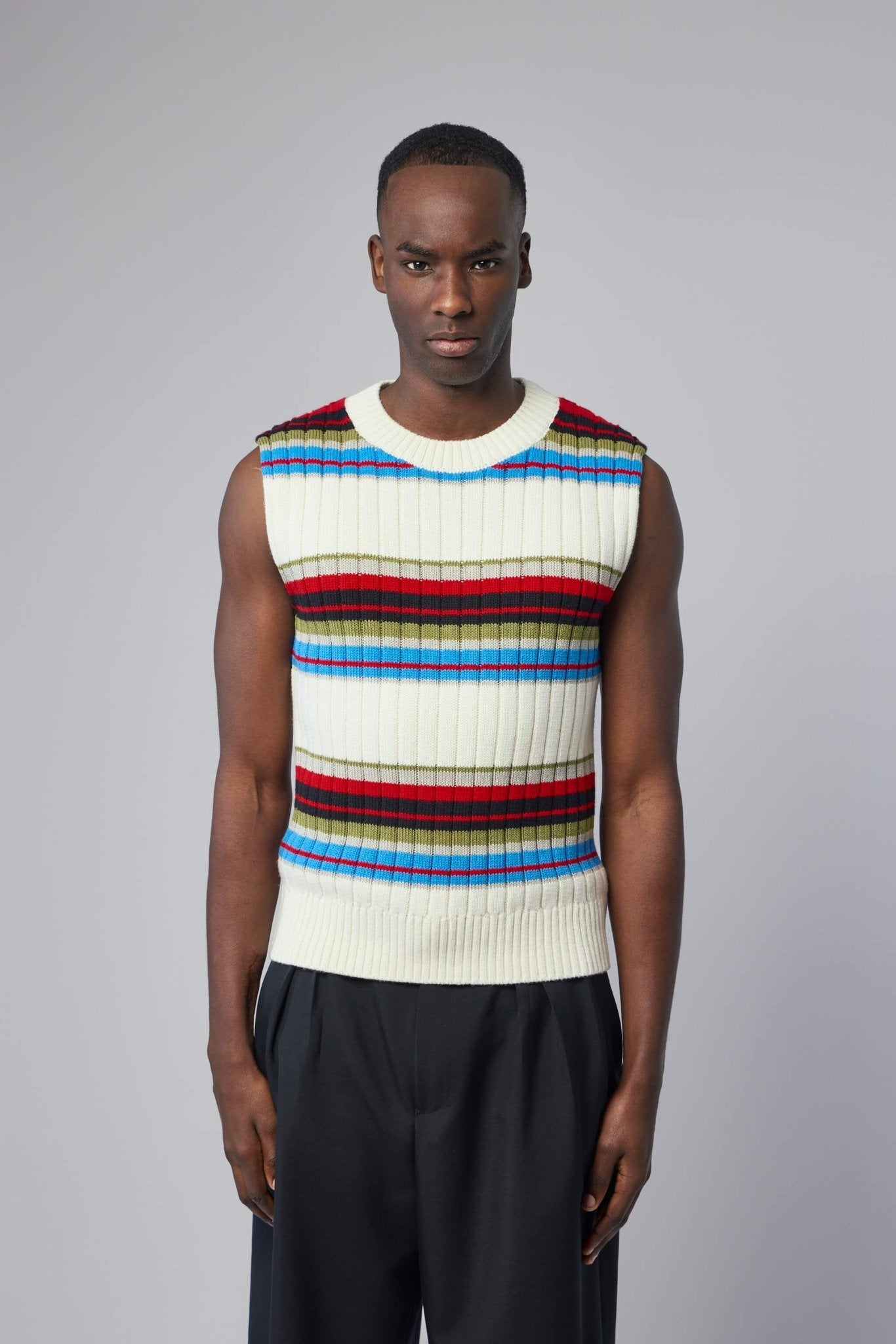 Dries Van Noten - Striped Sleeveless Sweater - LABELS