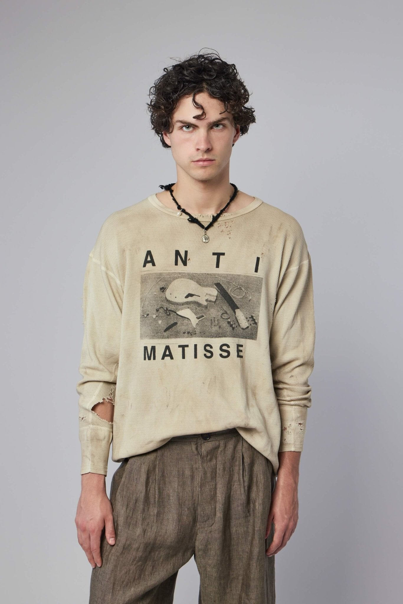 トップス CUT-OFF VINTAGE THERMAL LONG T-SHIRT Anti Matisse Thermal Ls T-shirt – LABELS