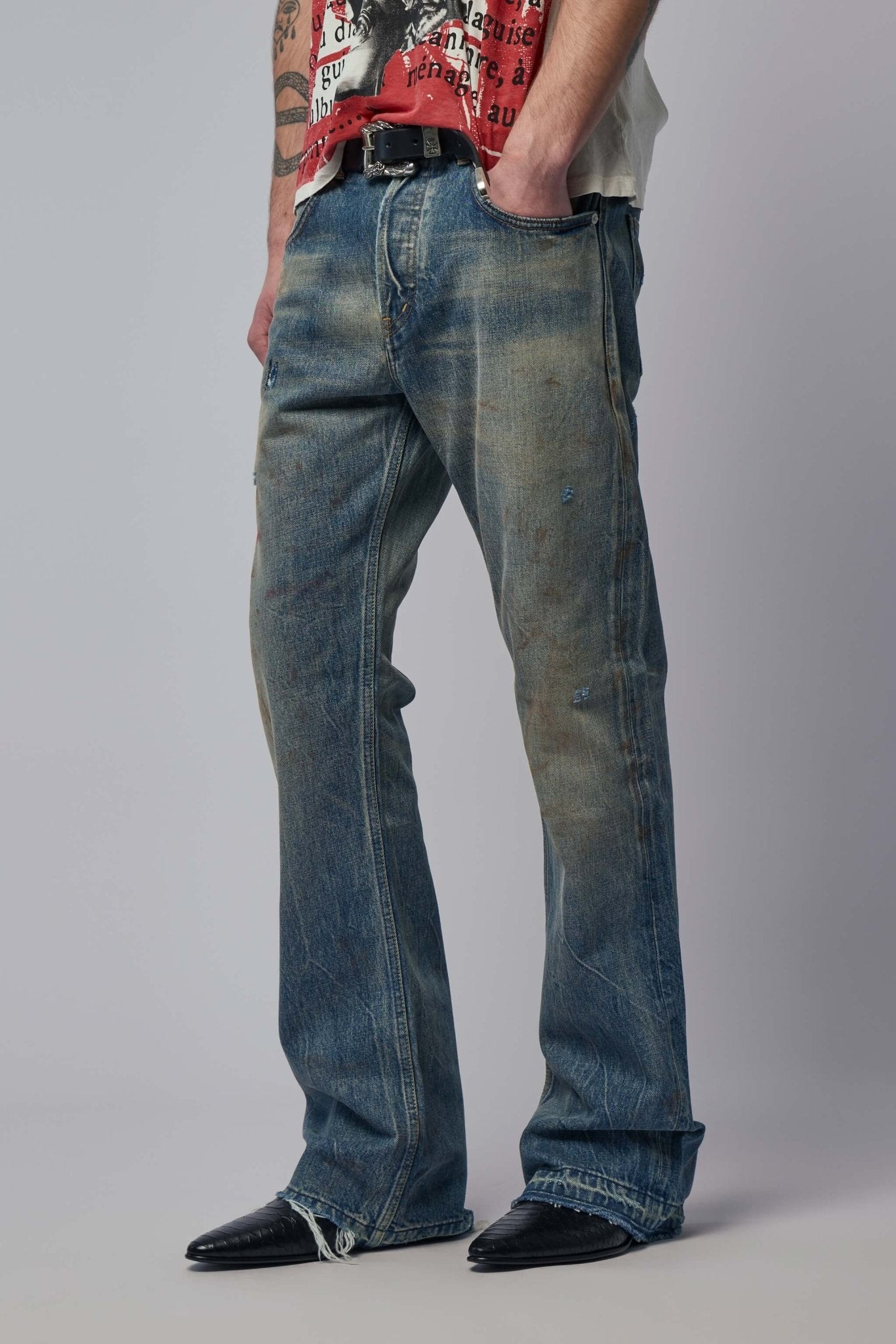 Enfants Riches Déprimés Elvis Texas Flare Jeans - LABELS