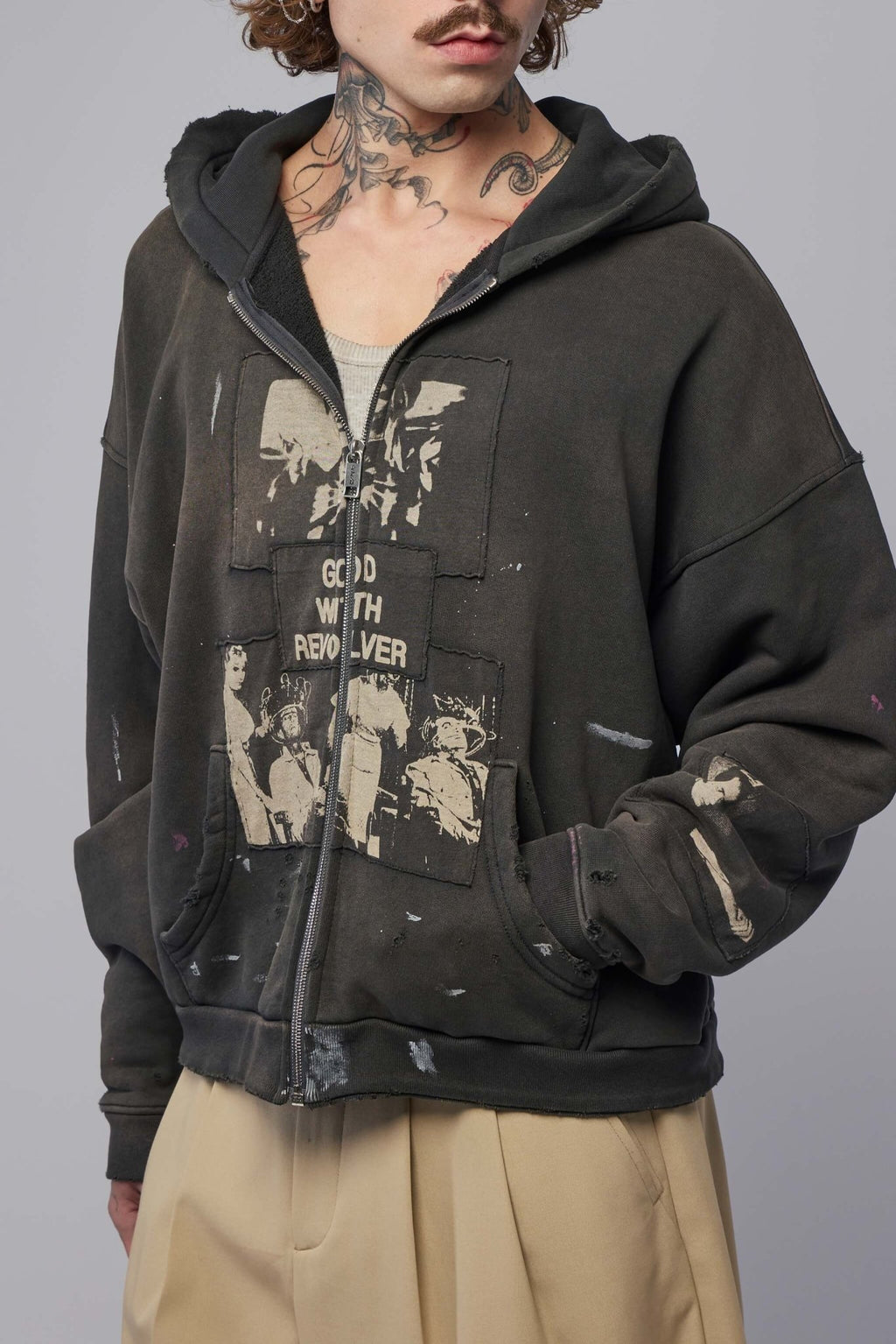 Enfants Riches Déprimés - God with Revolver Zip Hoodie - LABELS