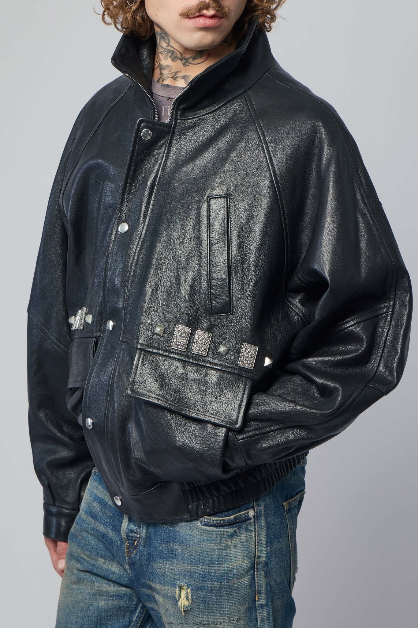 Enfants Riches Déprimés - Prince Phillips Childhood Studded Leather Jacket - LABELS
