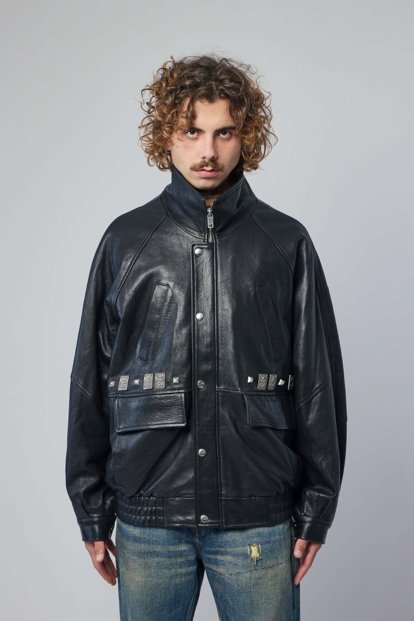Enfants Riches Déprimés - Prince Phillips Childhood Studded Leather Jacket - LABELS