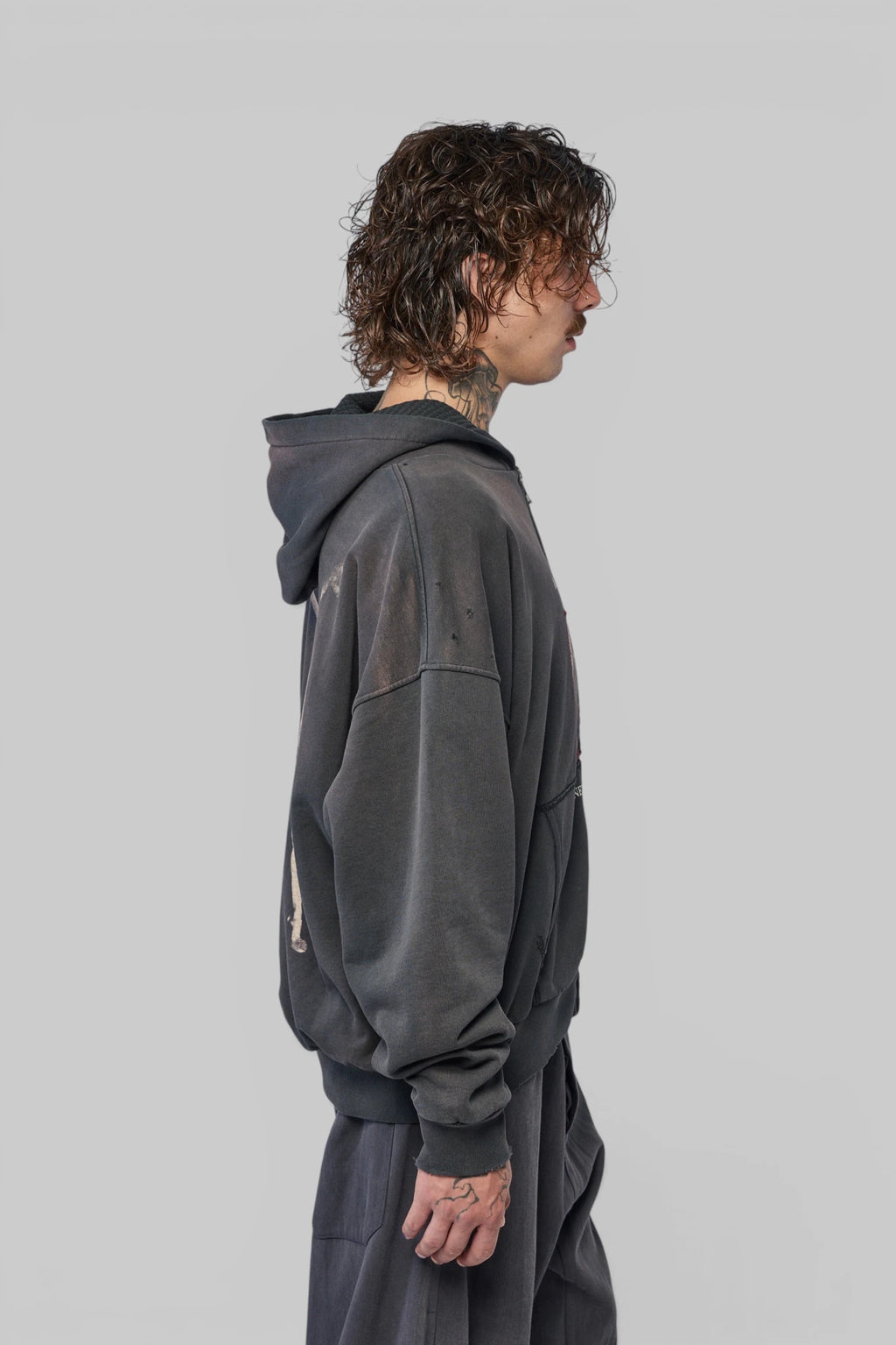 Enfants Riches Déprimés - Stretched Out Thermal Lined Lined Zip Up Hoodie - LABELS