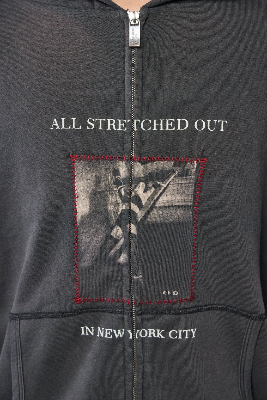 Enfants Riches Déprimés - Stretched Out Thermal Lined Lined Zip Up Hoodie - LABELS