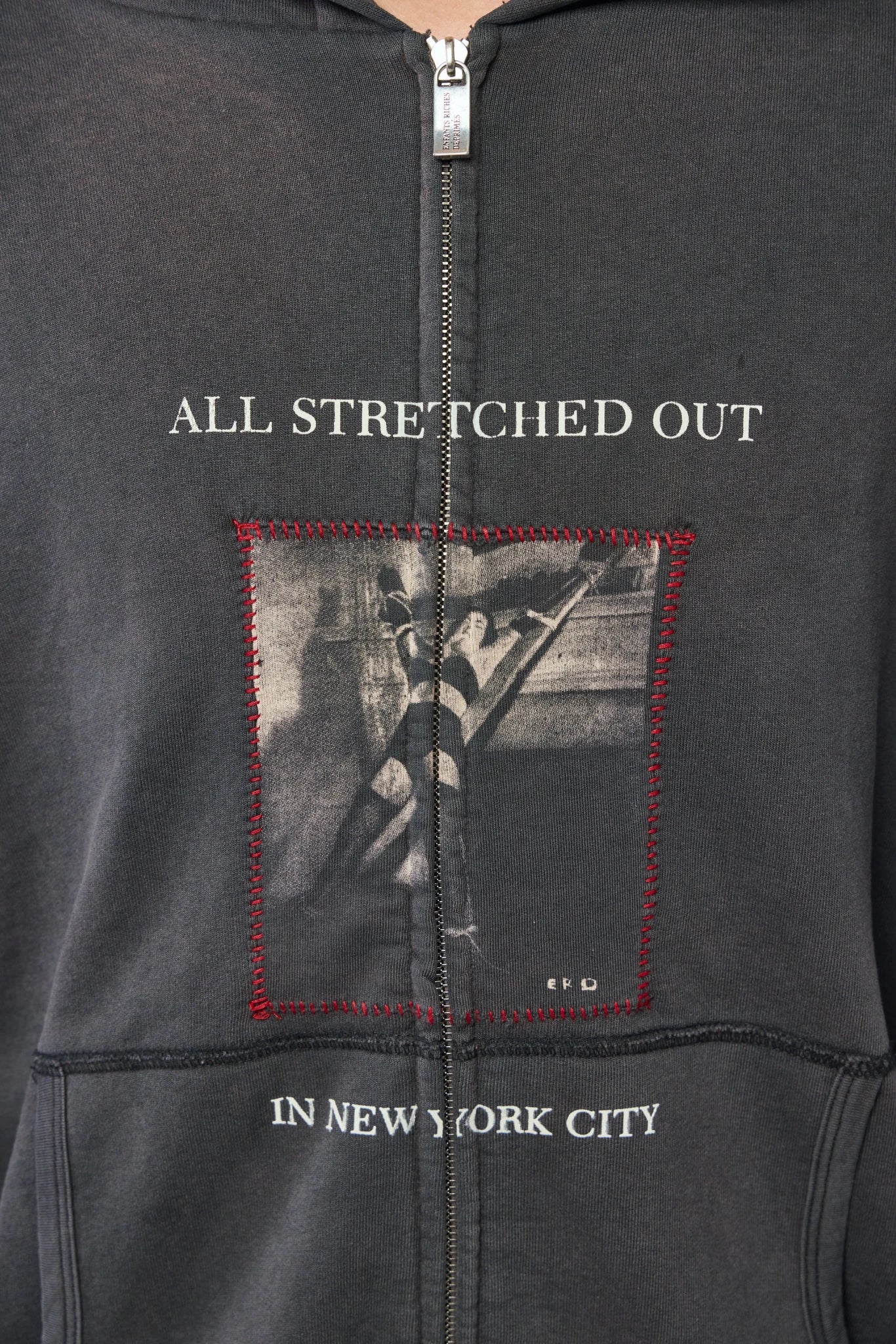 Enfants Riches Déprimés - Stretched Out Thermal Lined Lined Zip Up Hoodie - LABELS