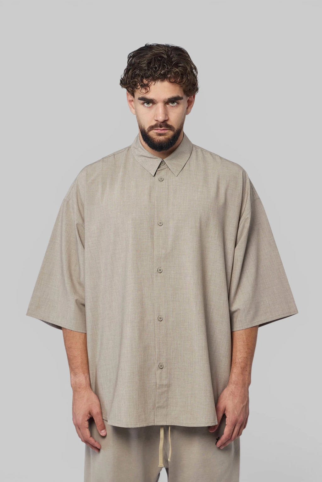 Fear Of God Essentials - 3/4 Sleeve Button Up Shirt - LABELS