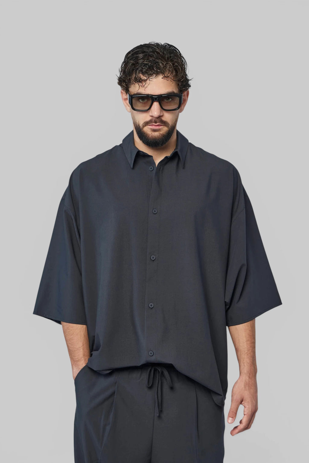 Fear Of God Essentials - 3/4 Sleeve Button Up Shirt - LABELS