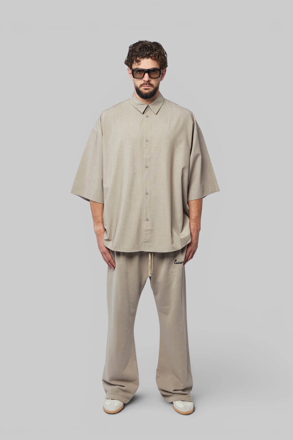 Fear Of God Essentials - 3/4 Sleeve Button Up Shirt - LABELS