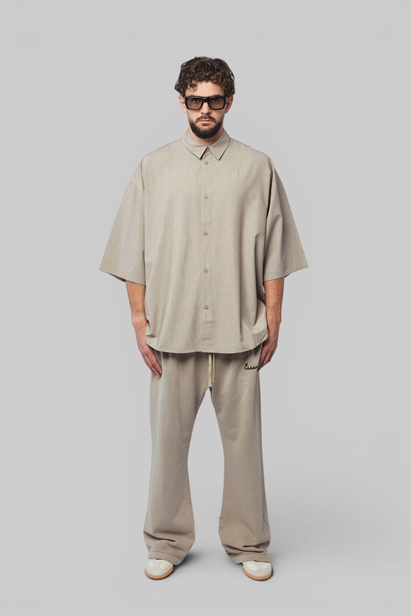 Fear Of God Essentials - 3/4 Sleeve Button Up Shirt - LABELS